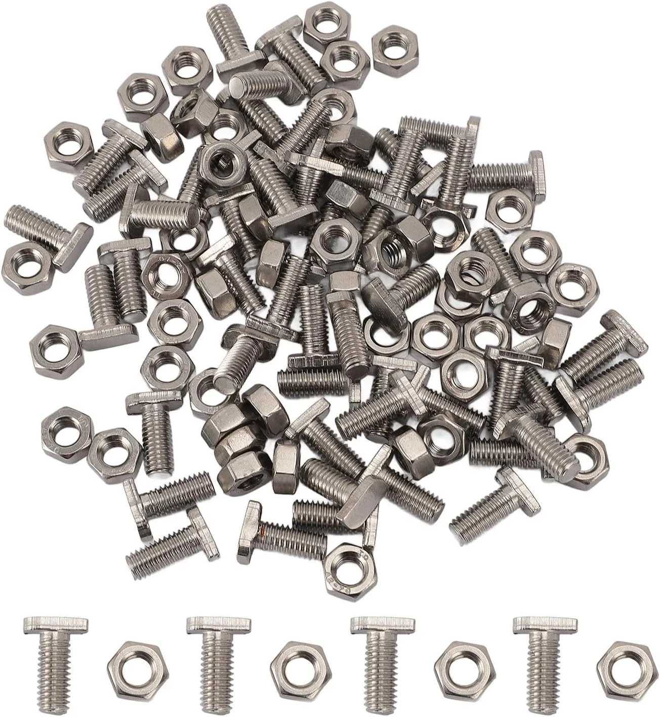 کیت پیچ و مهره گلخانه ای، 50 عدد پیچ و مهره گلخانه ای، پیچ و مهره M6X14 استیل ضد زنگ 304 برای باغبانی کیت پیچ و مهره گلخانه ای، 50 عدد پیچ و مهره گلخانه ای، پیچ و مهره M6X14 استیل ضد زنگ 304 برای باغبانی