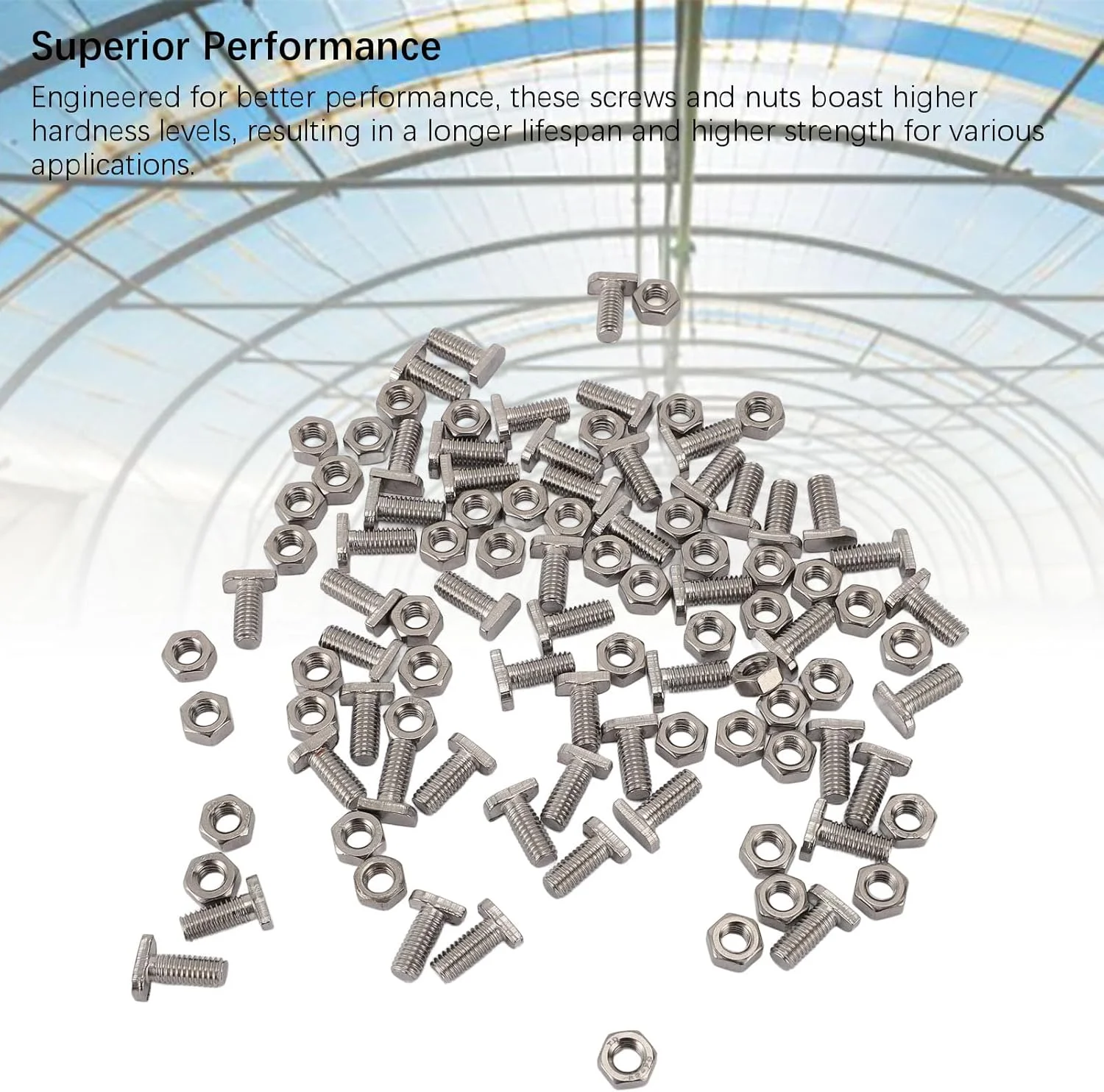 کیت پیچ و مهره گلخانه ای، 50 عدد پیچ و مهره گلخانه ای، پیچ و مهره M6X14 استیل ضد زنگ 304 برای باغبانی کیت پیچ و مهره گلخانه ای، 50 عدد پیچ و مهره گلخانه ای، پیچ و مهره M6X14 استیل ضد زنگ 304 برای باغبانی