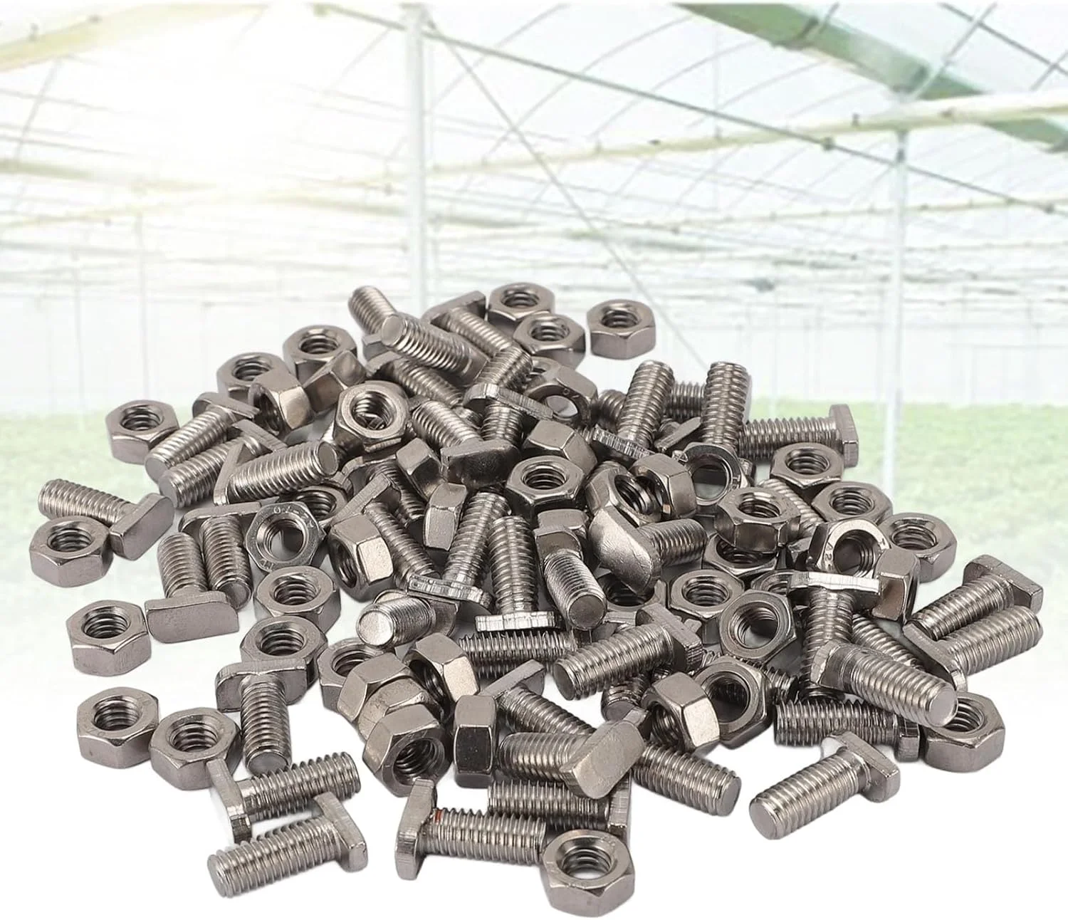 کیت پیچ و مهره گلخانه ای، 50 عدد پیچ و مهره گلخانه ای، پیچ و مهره M6X14 استیل ضد زنگ 304 برای باغبانی کیت پیچ و مهره گلخانه ای، 50 عدد پیچ و مهره گلخانه ای، پیچ و مهره M6X14 استیل ضد زنگ 304 برای باغبانی