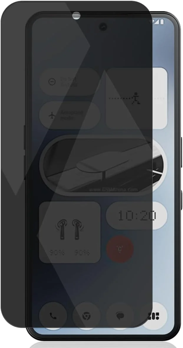 محافظ صفحه نمایش شیشه ای حرارت دیده Zerrshoo برای ناتینگ فون 3a، محافظ صفحه نمایش ضد جاسوسی 1 عددی برای ناتینگ فون 3a، شیشه ضد خش 9H، فیلم محافظ صفحه نمایش حریم خصوصی برای ناتینگ فون 3a