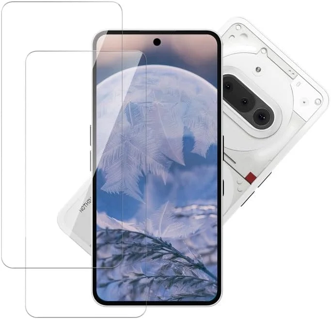 محافظ صفحه نمایش Banuyaw Nothing Phone 3a، محافظ صفحه نمایش مقاوم در برابر خش 9H برای Nothing Phone 3a/3a Pro 5G، فیلم شیشه ای شفاف HD، بسته 2 عددی