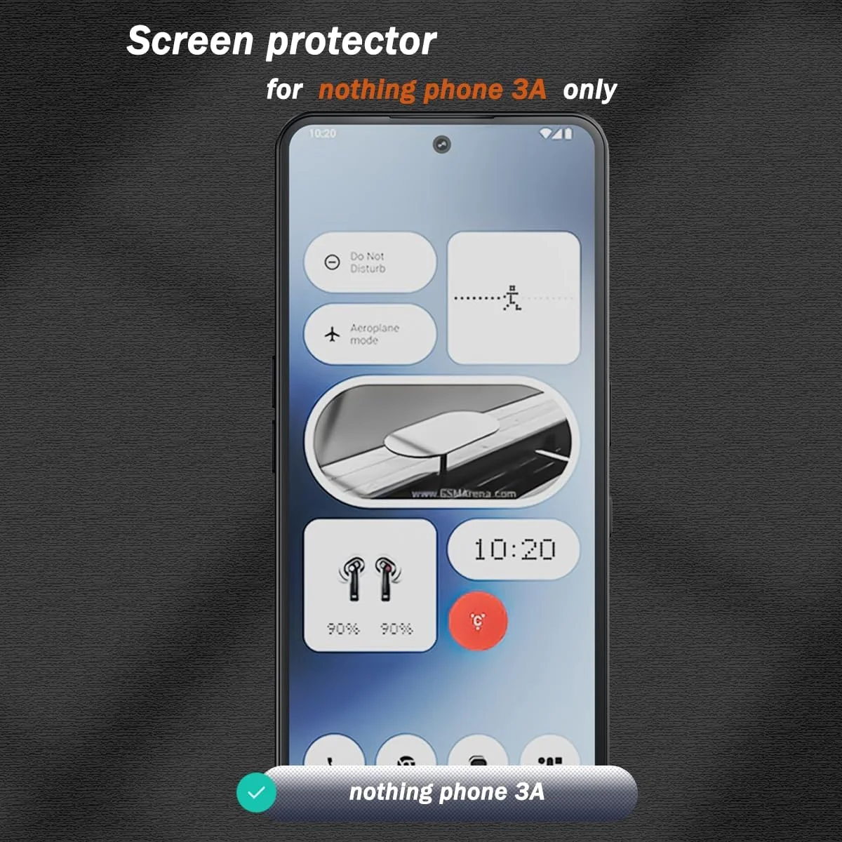 محافظ صفحه نمایش شیشه ای حرارت دیده Zerrshoo برای ناتینگ فون 3a، محافظ صفحه نمایش ضد جاسوسی 1 عددی برای ناتینگ فون 3a، شیشه ضد خش 9H، فیلم محافظ صفحه نمایش حریم خصوصی برای ناتینگ فون 3a