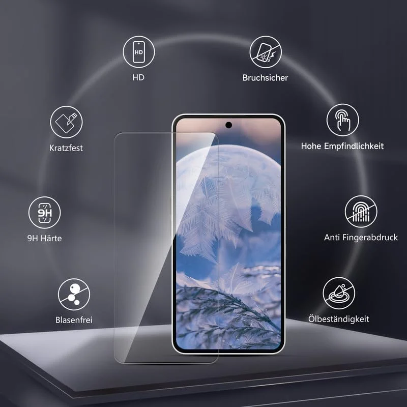 محافظ صفحه نمایش Banuyaw Nothing Phone 3a، محافظ صفحه نمایش مقاوم در برابر خش 9H برای Nothing Phone 3a/3a Pro 5G، فیلم شیشه ای شفاف HD، بسته 2 عددی