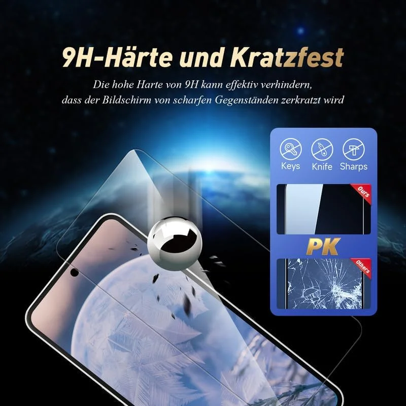 محافظ صفحه نمایش Banuyaw Nothing Phone 3a، محافظ صفحه نمایش مقاوم در برابر خش 9H برای Nothing Phone 3a/3a Pro 5G، فیلم شیشه ای شفاف HD، بسته 2 عددی