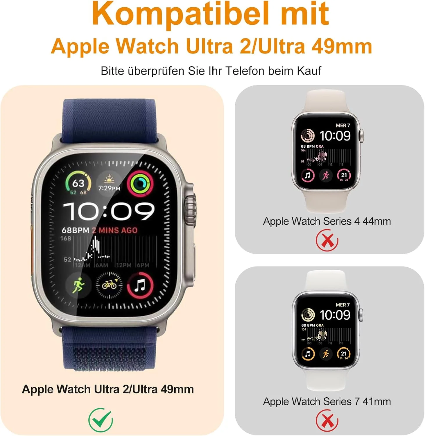 محافظ صفحه نمایش شیشه ای حرارت دیده برای اپل واچ اولترا 2/اولترا 49 میلی متر، بسته 4 عددی، محافظ صفحه نمایش TPU انعطاف پذیر خود ترمیم شونده برای فیلم iWatch Ultra 2، بدون حباب و ضد گرد و غبار