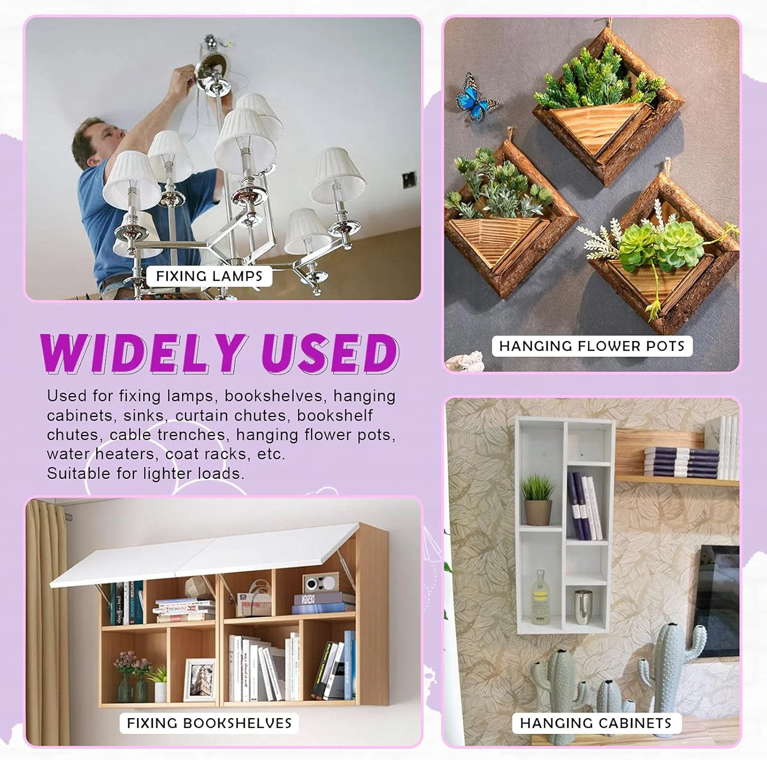 مجموعه 30 عددی پیچ پروانه ای و مهره بالدار 1/4 اینچی Swpeet برای آویزان کردن اجسام سنگین روی دیوار خشک مجموعه 30 عددی پیچ پروانه ای و مهره بالدار 1/4 اینچی Swpeet برای آویزان کردن اجسام سنگین روی دیوار خشک