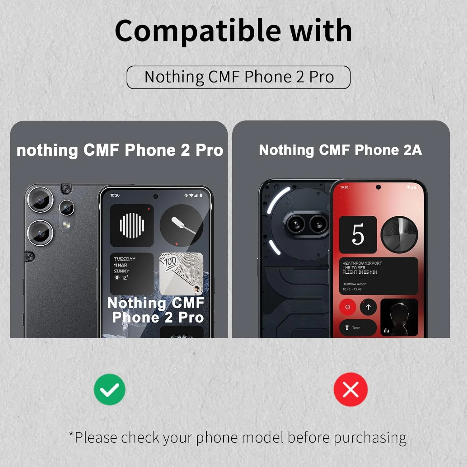 محافظ صفحه نمایش HidWee سازگار با Nothing CMF Phone 2 Pro، 2 عدد شیشه محافظ صفحه و 2 عدد فیلم محافظ دوربین، شیشه محافظ ضد خش با سختی 9H، صفحه نمایش HD