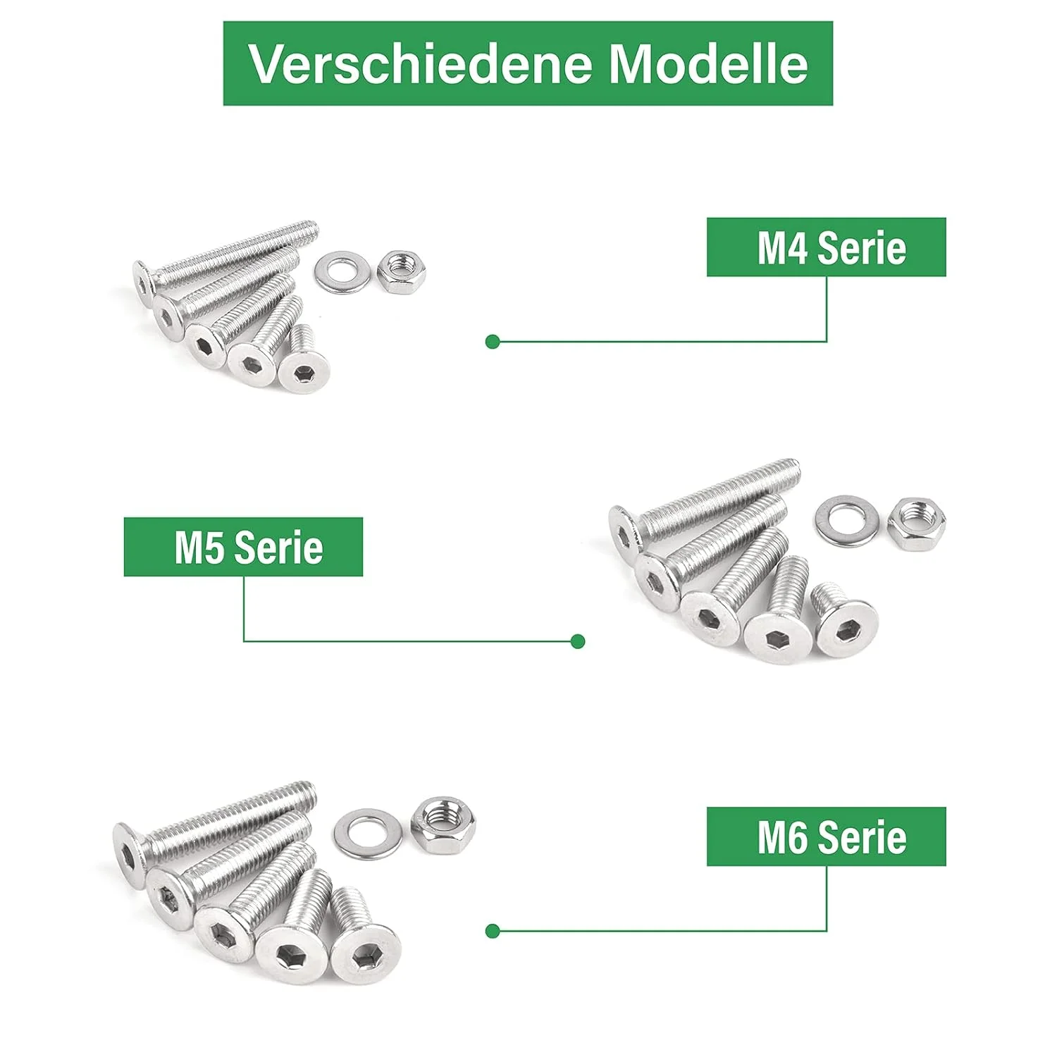 مجموعه پیچ و مهره 585 عددی VIGRUE Foliv شامل پیچ های M4 M5 M6 با سر تخت و دکمه ای، مهره و واشر استیل 304 به همراه جعبه نگهداری مجموعه پیچ و مهره 585 عددی VIGRUE Foliv شامل پیچ های M4 M5 M6 با سر تخت و دکمه ای، مهره و واشر استیل 304 به همراه جعبه نگهداری