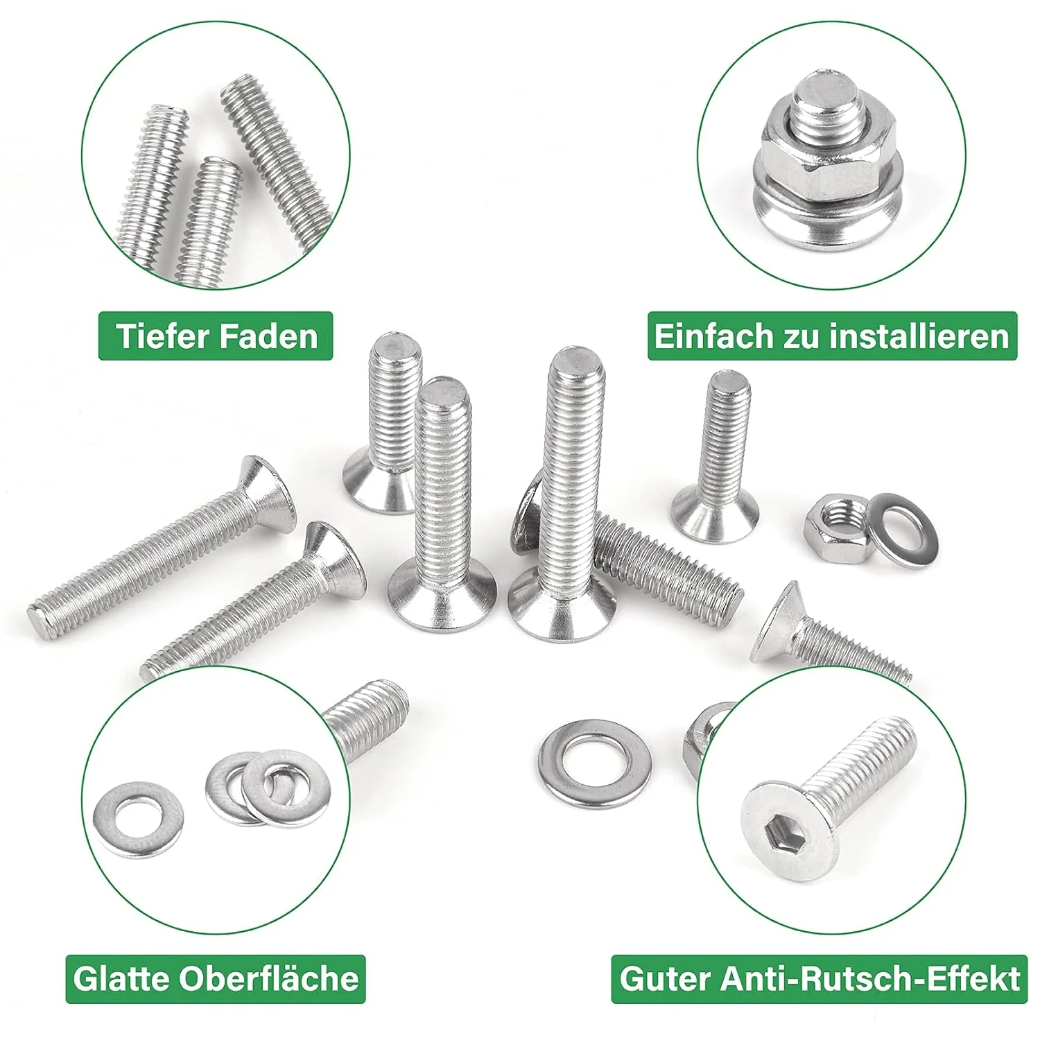 مجموعه پیچ و مهره 585 عددی VIGRUE Foliv شامل پیچ های M4 M5 M6 با سر تخت و دکمه ای، مهره و واشر استیل 304 به همراه جعبه نگهداری مجموعه پیچ و مهره 585 عددی VIGRUE Foliv شامل پیچ های M4 M5 M6 با سر تخت و دکمه ای، مهره و واشر استیل 304 به همراه جعبه نگهداری