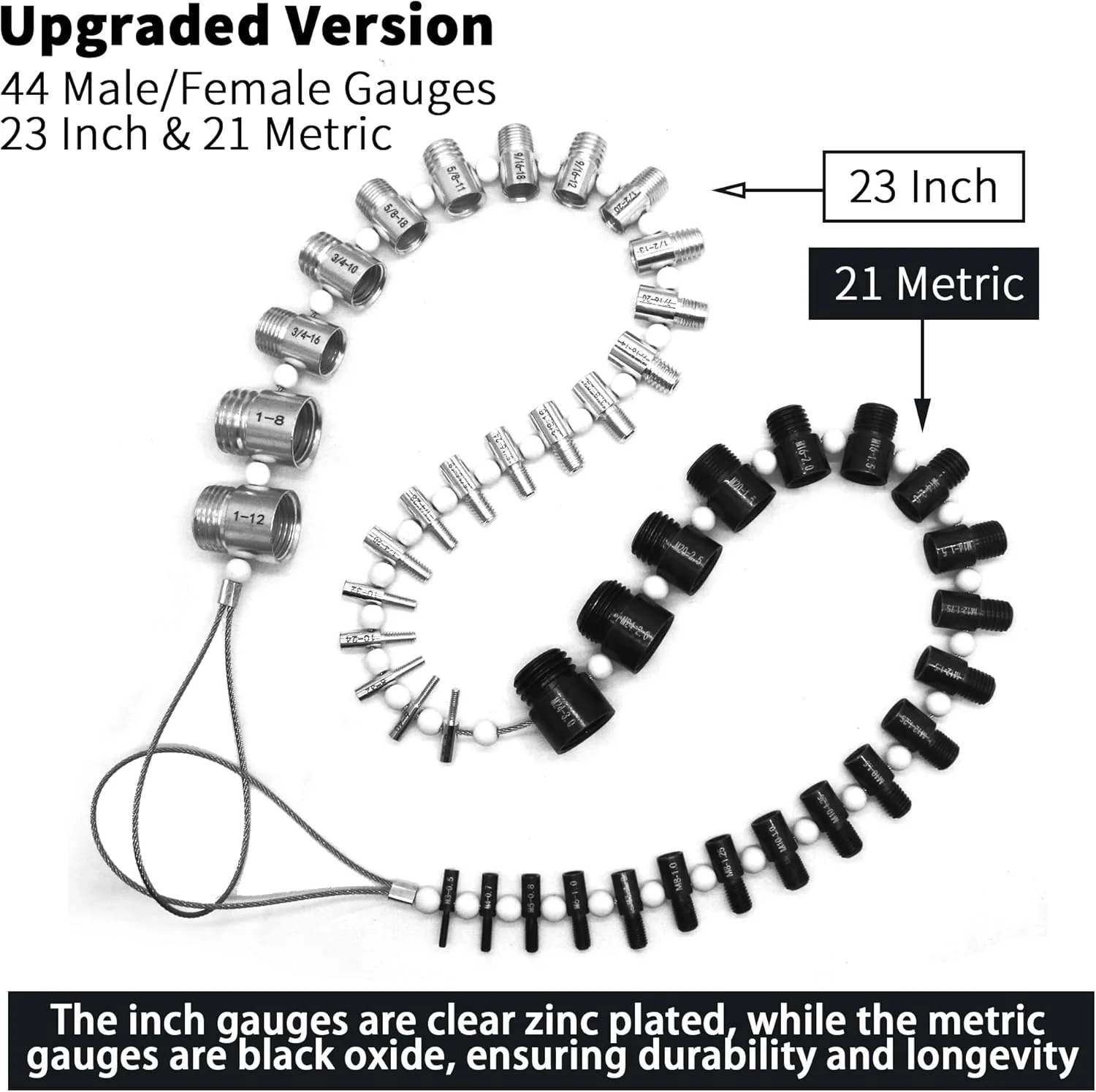 مجموعه بررسی کننده رزوه پیچ و مهره tenluno مدل SWTC-44، شناساگر رزوه پیچ و مهره 44 نر/ماده - 23 سایز اینچی و 21 سایز متریک مجموعه بررسی کننده رزوه پیچ و مهره tenluno مدل SWTC-44، شناساگر رزوه پیچ و مهره 44 نر/ماده - 23 سایز اینچی و 21 سایز متریک