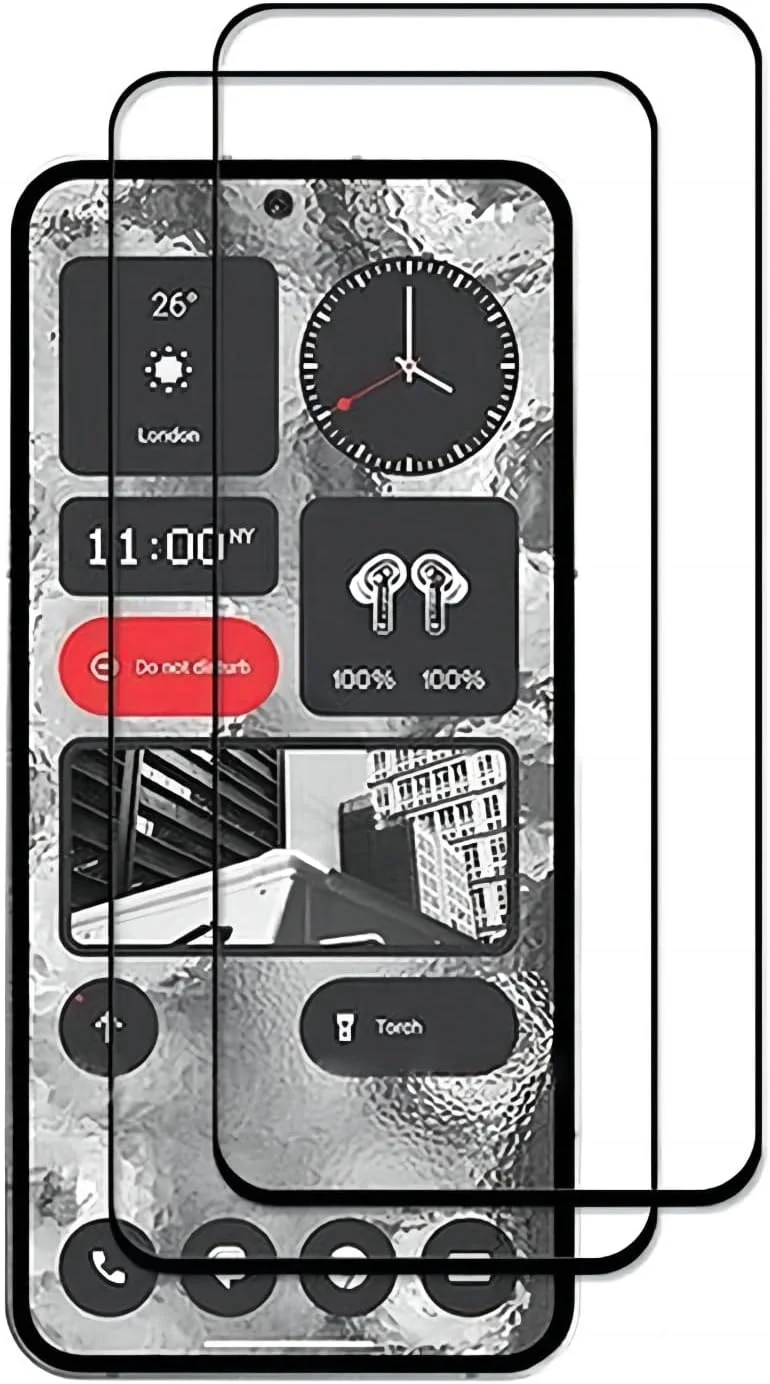 محافظ صفحه نمایش SEIAIYG برای Nothing Phone 2a، [2 عدد] فیلم محافظ صفحه نمایش شیشه ای حرارت دیده منحنی 3D [شفاف HD] [سختی 9H] [سازگار با قاب] برای Nothing Phone 2a