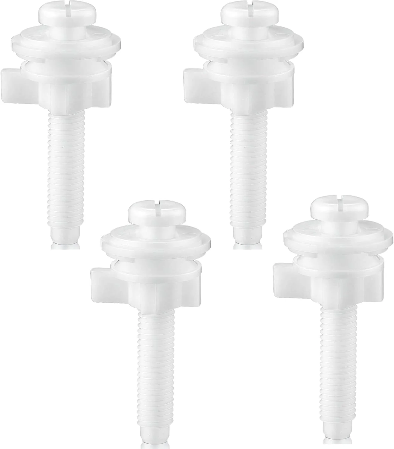 TGBoBiFiveY کیت جایگزینی پیچ های درب توالت 4 عددی، پیچ های پلاستیکی سفید با مهره ها و واشرهای پلاستیکی، کیت قطعات برای ثابت کردن درب توالت TGBoBiFiveY کیت جایگزینی پیچ های درب توالت 4 عددی، پیچ های پلاستیکی سفید با مهره ها و واشرهای پلاستیکی، کیت قطعات برای ثابت کردن درب توالت