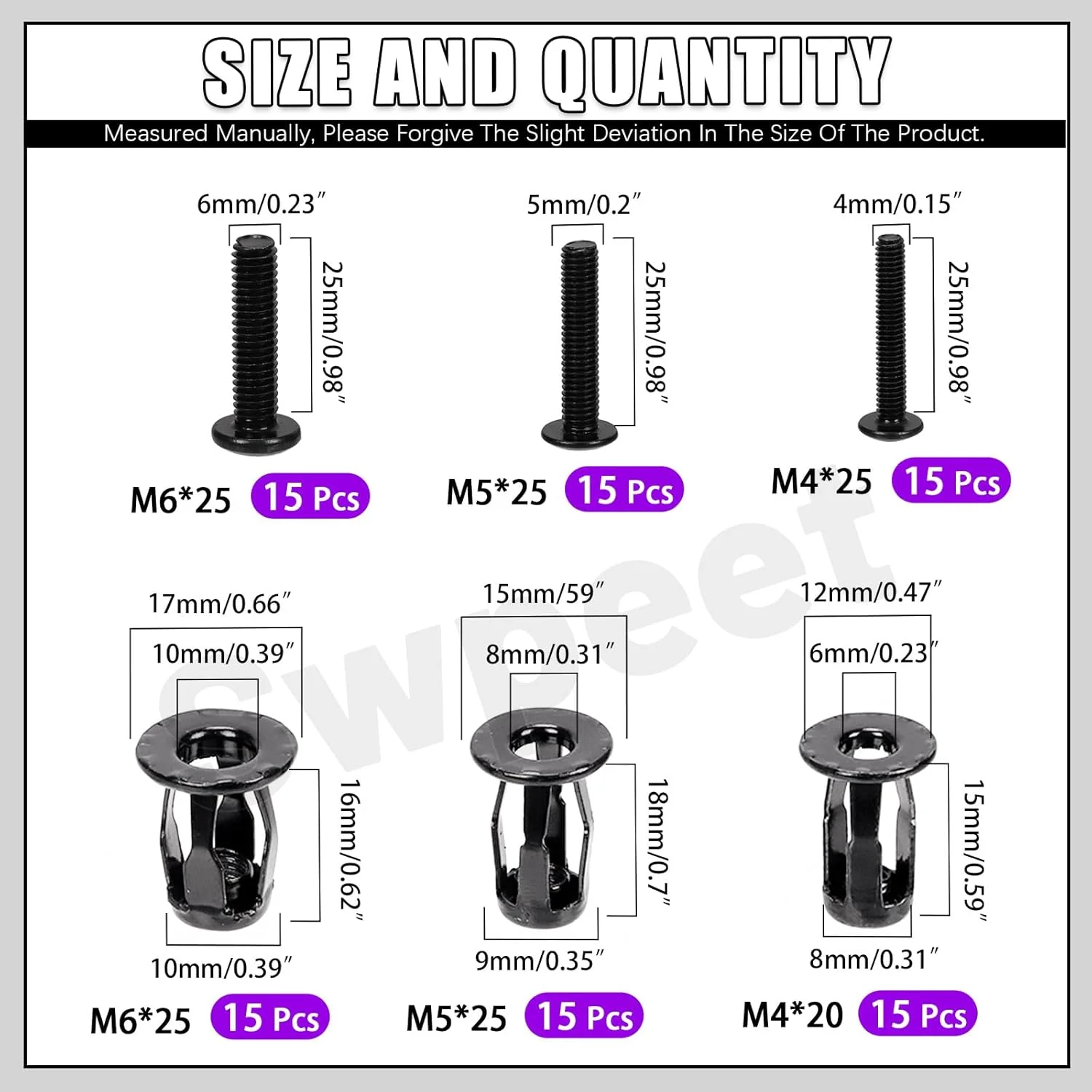مجموعه 90 عددی مهره های پرچ توخالی Swpeet M4 M5 M6 به همراه پیچ های ماشین با سر خزینه تخت، مهره های گلبرگی رزوه ای، مهره انبساطی، پیچ های مهره ای، پیچ های سر تخت فیلیپس برای دیوار توخالی مجموعه 90 عددی مهره های پرچ توخالی Swpeet M4 M5 M6 به همراه پیچ های ماشین با سر خزینه تخت، مهره های گلبرگی رزوه ای، مهره انبساطی، پیچ های مهره ای، پیچ های سر تخت فیلیپس برای دیوار توخالی
