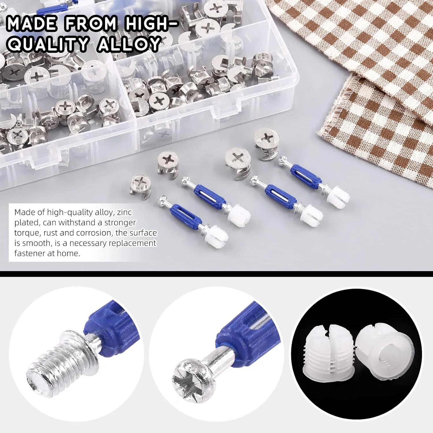 اتصالات قفل بادامکی مبلمان 3 در 1 هیلیچی 100 عددی با میخ چوبی، پیچ های غیرعادی، اتصالات اتصال دهنده مبلمان، سخت افزار اتصالات کابینت (15x13/15x11.8/12x11.3/12x12.2mm) اتصالات قفل بادامکی مبلمان 3 در 1 هیلیچی 100 عددی با میخ چوبی، پیچ های غیرعادی، اتصالات اتصال دهنده مبلمان، سخت افزار اتصالات کابینت (15x13/15x11.8/12x11.3/12x12.2mm)