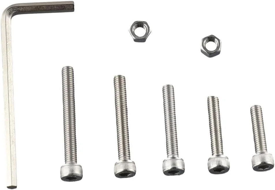 جعبه ترکیبی پیچ و مهره استیل ضد زنگ Upluckey شامل 153 قطعه پیچ سر استوانه ای M5، کیت مهره و پیچ متری، قطعات مکانیکی، مناسب برای نصب و تعمیر میز و صندلی جعبه ترکیبی پیچ و مهره استیل ضد زنگ Upluckey شامل 153 قطعه پیچ سر استوانه ای M5، کیت مهره و پیچ متری، قطعات مکانیکی، مناسب برای نصب و تعمیر میز و صندلی