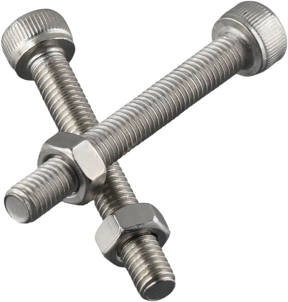 جعبه ترکیبی پیچ و مهره استیل ضد زنگ Upluckey شامل 153 قطعه پیچ سر استوانه ای M5، کیت مهره و پیچ متری، قطعات مکانیکی، مناسب برای نصب و تعمیر میز و صندلی جعبه ترکیبی پیچ و مهره استیل ضد زنگ Upluckey شامل 153 قطعه پیچ سر استوانه ای M5، کیت مهره و پیچ متری، قطعات مکانیکی، مناسب برای نصب و تعمیر میز و صندلی