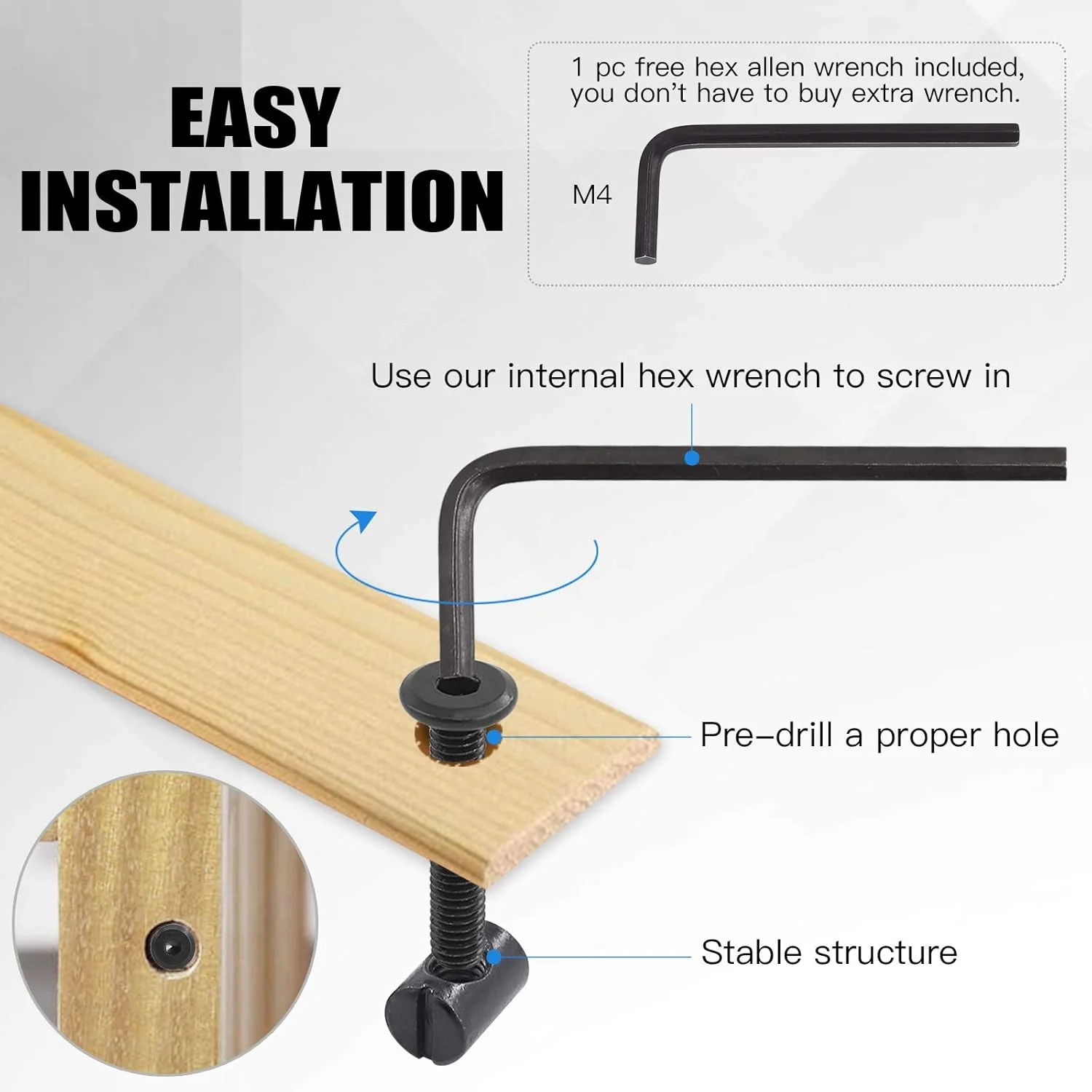 Glarks 141Pcs Baby Bed Crib Screws Hardware Replacement Kit, M6x15/ 25/35/ 45/55/ 65/ 75mm Black Hex Socket Cap Screws and Nuts Assortment Kit for Chair Table Cabinets Furniture Glarks 141Pcs Baby Bed Crib Screws Hardware Replacement Kit, M6x15/ 25/35/ 45/55/ 65/ 75mm Black Hex Socket Cap Screws and Nuts Assortment Kit for Chair Table Cabinets Furniture