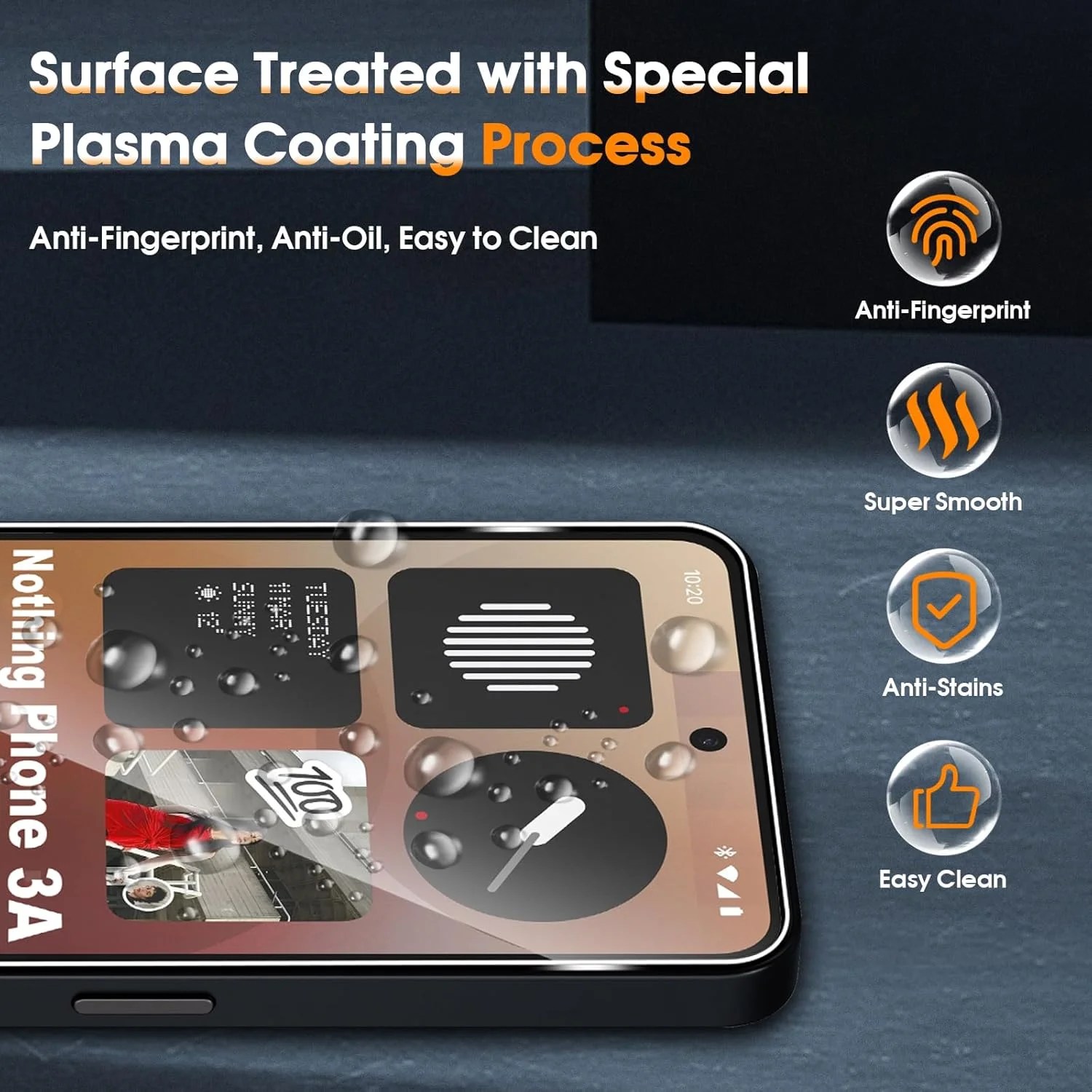 محافظ صفحه نمایش شیشه ای حرارت دیده Locofun برای ناتینگ فون 3A 5G، 2 عدد فیلم محافظ صفحه نمایش با 2 عدد محافظ دوربین عقب، فیلم لنز شیشه ای حرارت دیده فوق العاده HD با سختی 9H