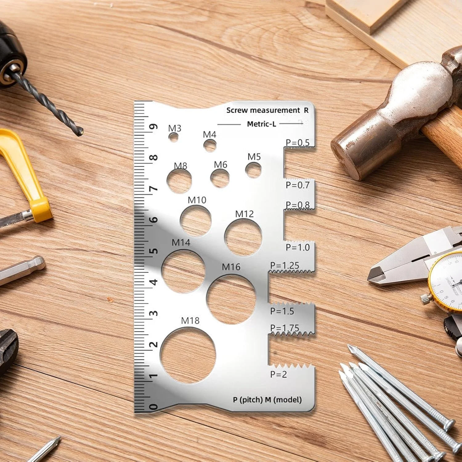 ابزار بررسی رزوه پیچ و مهره، گیج رزوه پیچ، ابزار اندازه گیری پیچ استیل ضد زنگ برای سخت افزار فروشی ها، برقکاران، علاقه مندان به تعمیرات، علاقه مندان به خودرو، نجاران ابزار بررسی رزوه پیچ و مهره، گیج رزوه پیچ، ابزار اندازه گیری پیچ استیل ضد زنگ برای سخت افزار فروشی ها، برقکاران، علاقه مندان به تعمیرات، علاقه مندان به خودرو، نجاران