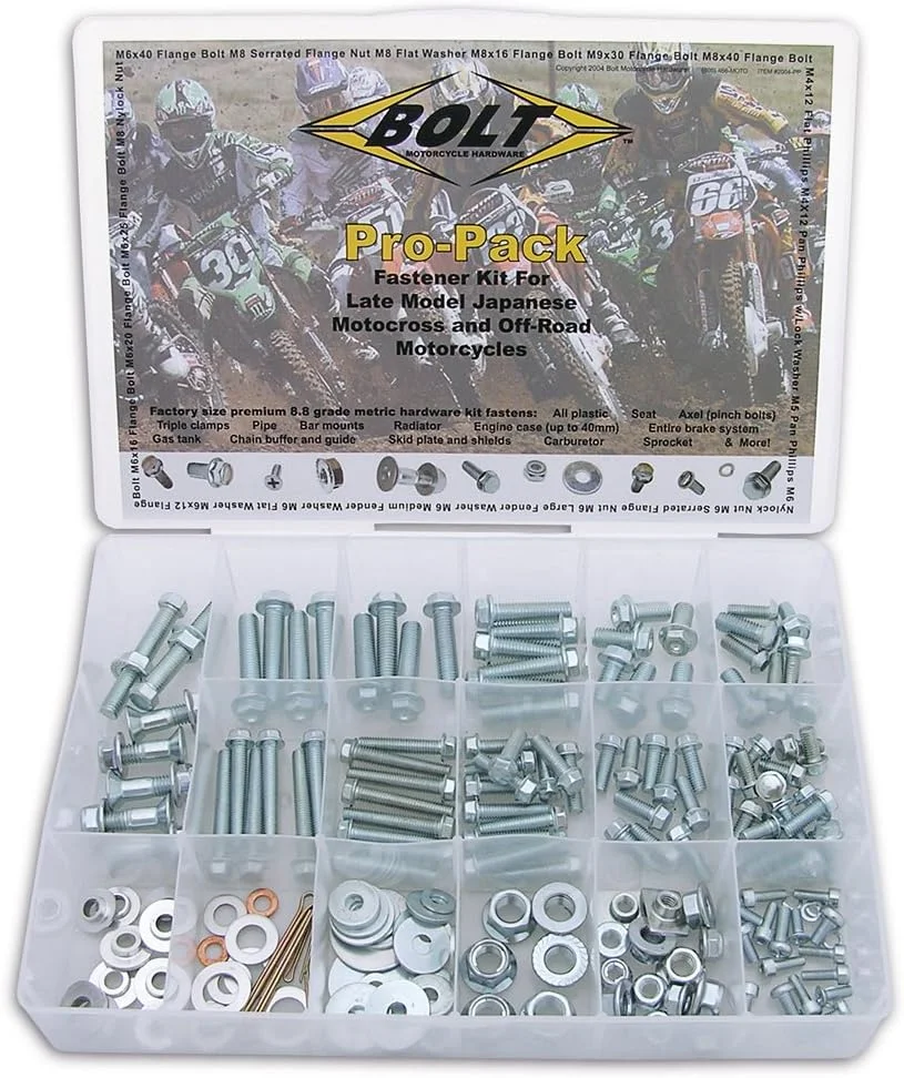 کیت پیچ و مهره یونیورسال متریک موتور سیکلت آفرود ژاپنی Bolt Motorcycle Hardware (2004-PP) کیت پیچ و مهره یونیورسال متریک موتور سیکلت آفرود ژاپنی Bolt Motorcycle Hardware (2004-PP)