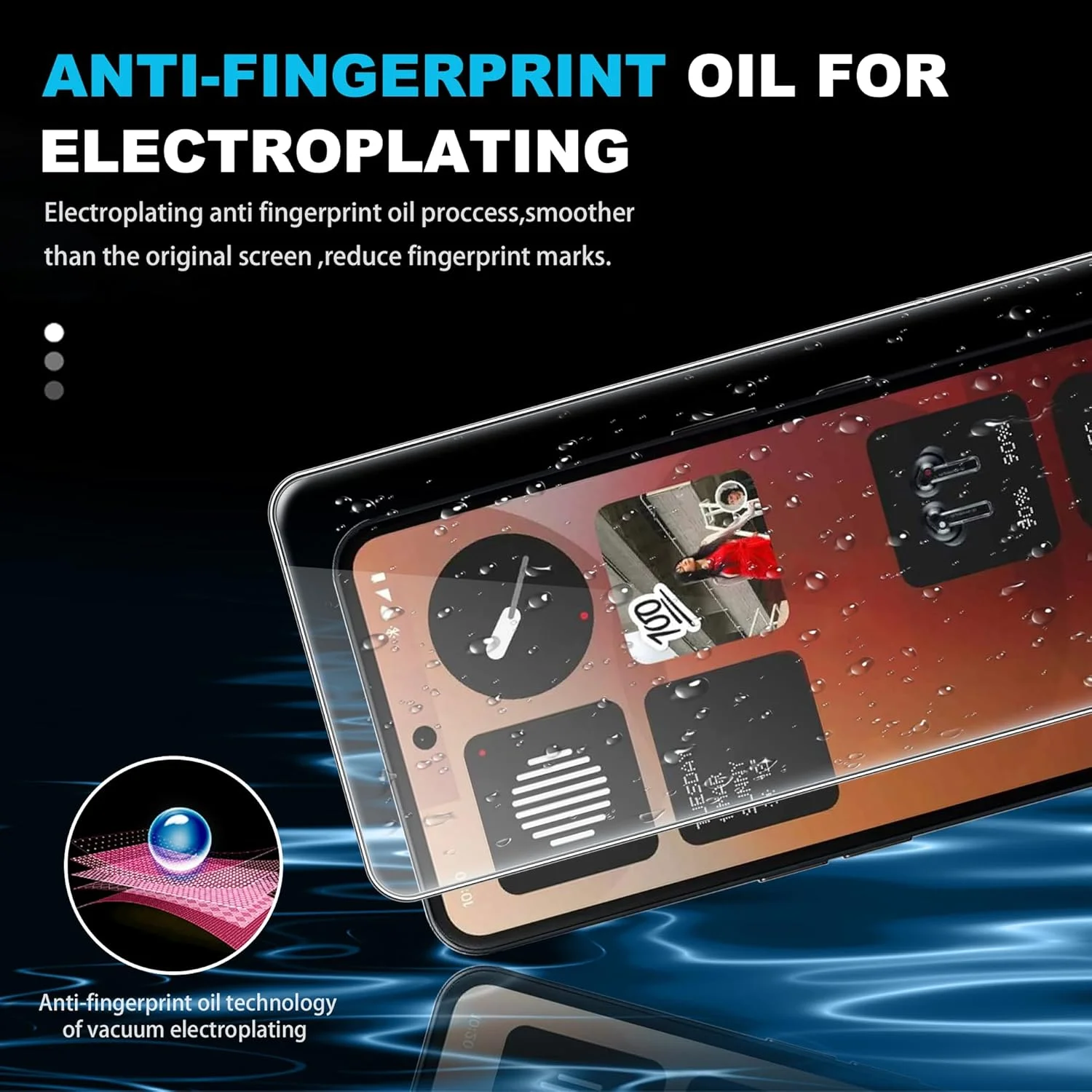 محافظ صفحه نمایش FDHYFGDY بسته 2 عددی برای گوشی ناتینگ CMF Phone 2 Pro/ناتینگ Phone 3a/3a Pro، شیشه حرارت دیده با سختی 9H، محافظ صفحه نمایش HD ضد حباب