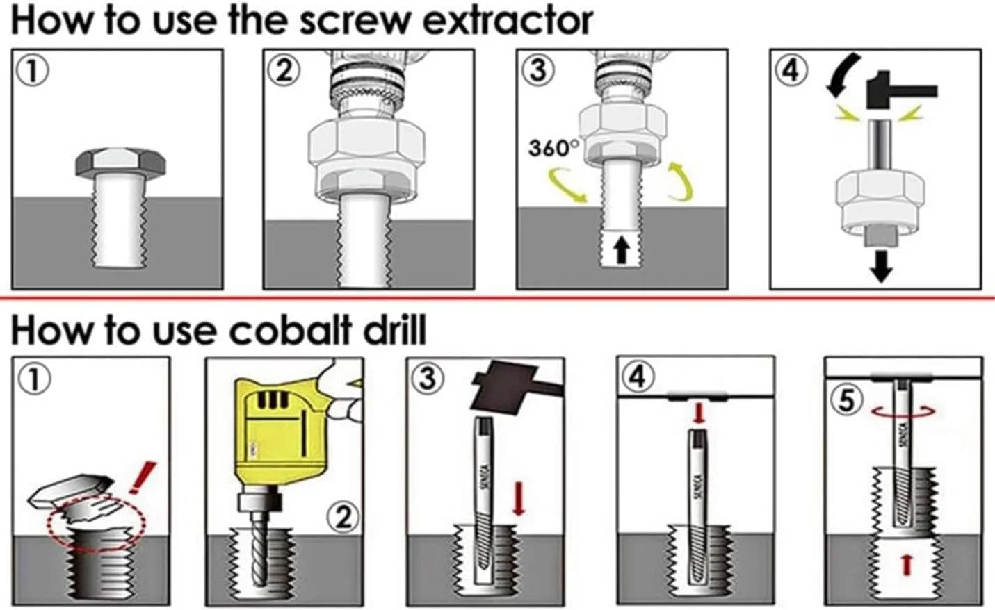 مجموعه 26 عددی ابزار استخراج مهره و پیچ شکسته، ابزار سخت افزاری فلزی برای جدا کردن پیچ های آسیب دیده مجموعه 26 عددی ابزار استخراج مهره و پیچ شکسته، ابزار سخت افزاری فلزی برای جدا کردن پیچ های آسیب دیده