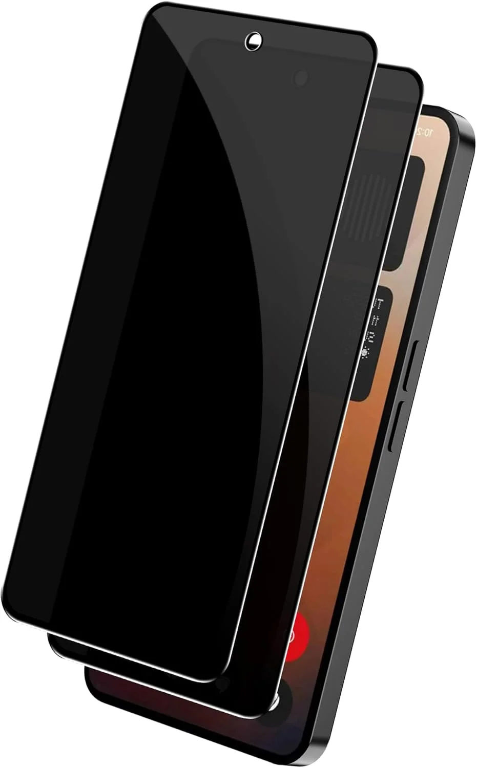 محافظ صفحه نمایش حریم خصوصی Fitudoos (بسته 2 عددی) برای Nothing Phone 3A/3A Pro/CMF Phone 2 Pro، محافظ صفحه نمایش شیشه ای حرارت دیده ساخته شده از شیشه حرارت دیده ضد جاسوسی، مقاوم در برابر خراش، بدون حباب