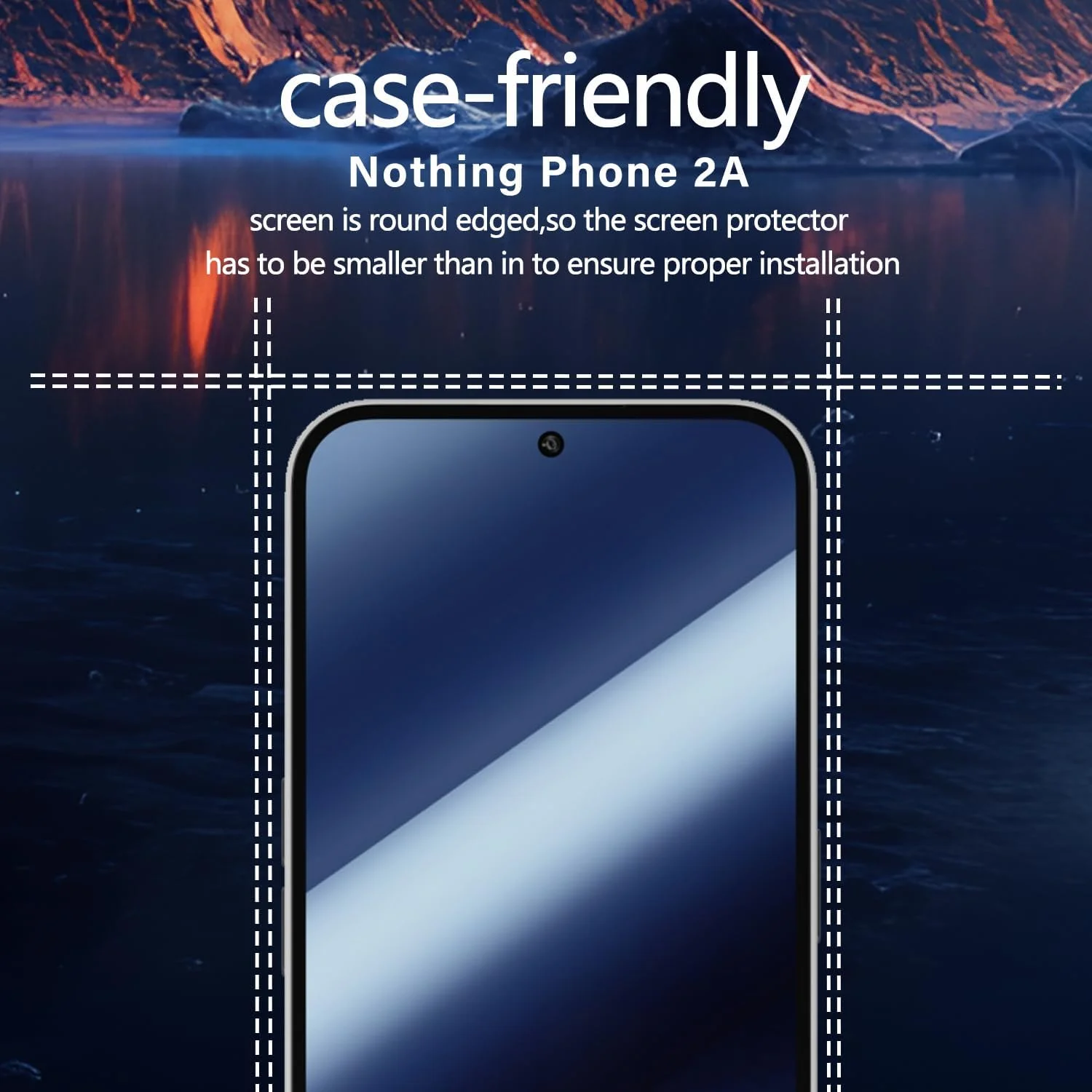 محافظ صفحه نمایش شیشه ای Teenrpov Nothing Phone 2، ضد خش، پوشش کامل HD برای Nothing Phone 2