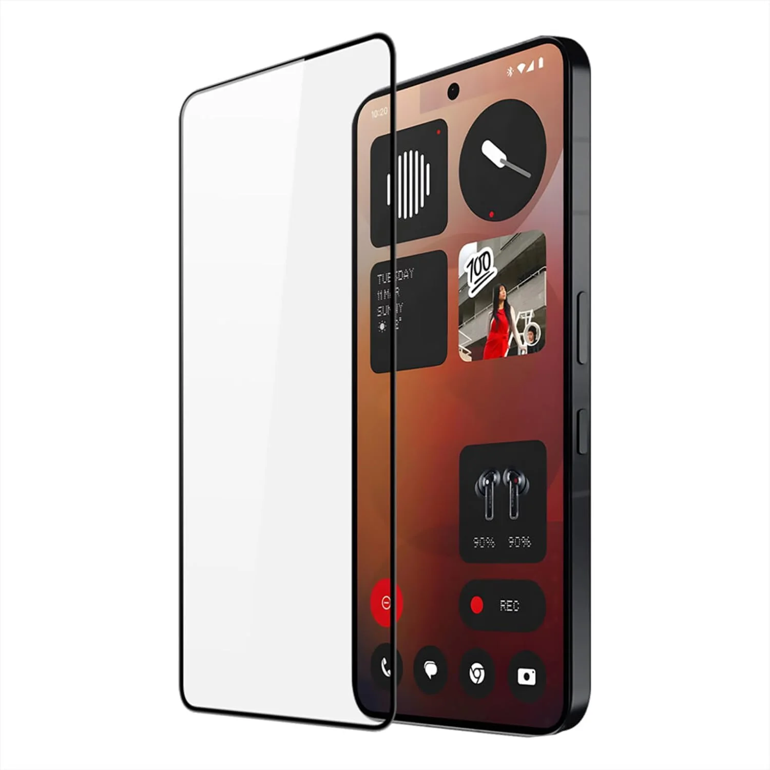 محافظ صفحه نمایش OIATROE [بسته 2 عددی] برای ناتینگ فون 3a/3a Pro، محافظ صفحه نمایش شیشه ای حرارت دیده ممتاز فوق العاده باریک HD 2.5D Pro-Fit - مشکی