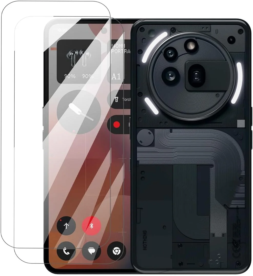 محافظ صفحه نمایش PanXCase بسته 2 عددی برای Nothing Phone 3a Pro - شیشه حرارت دیده 9H HD، ضد اثر انگشت، ضد شکستگی، فیلم ضد خش (بسته 2 عددی)
