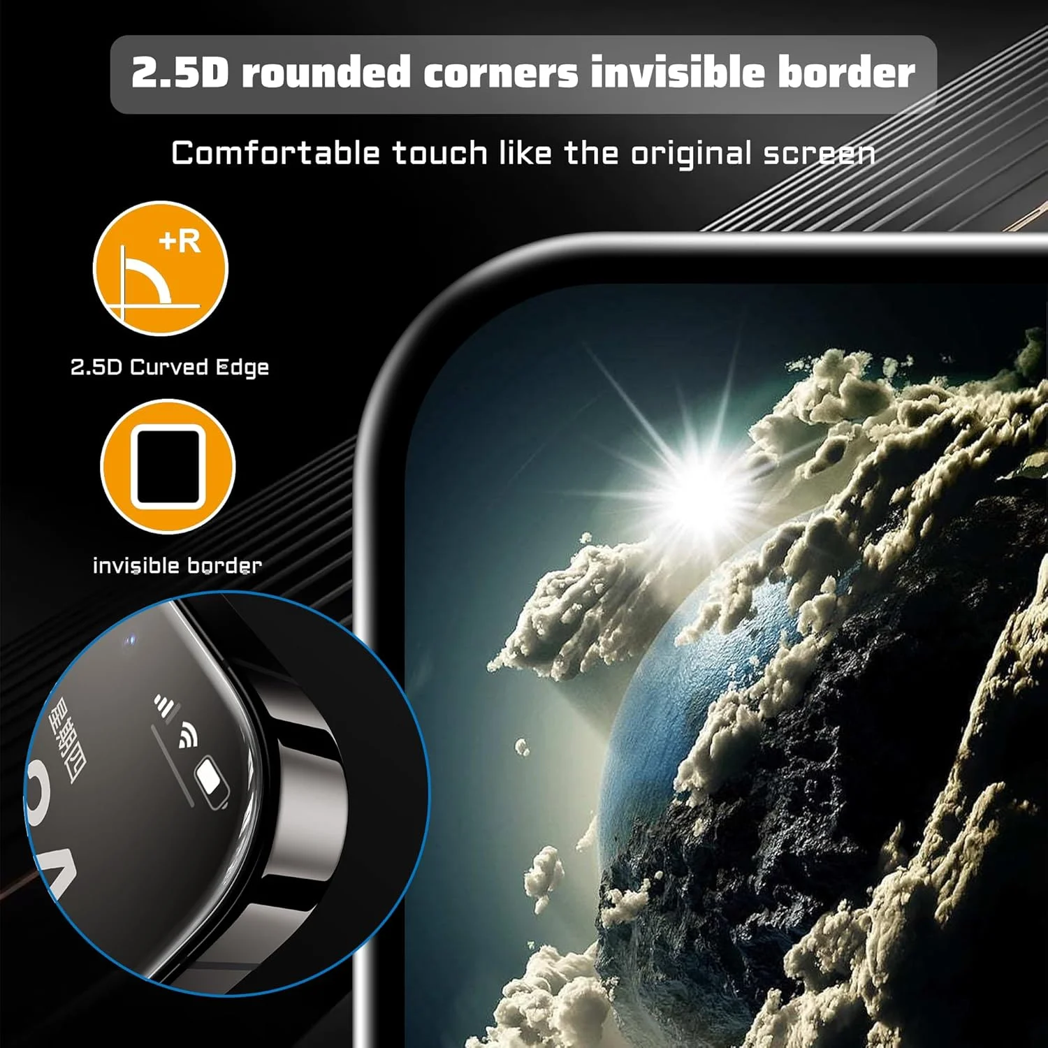 محافظ صفحه نمایش Lemxiee برای OnePlus 13R شیشه حرارت دیده [2+1 تکه] محافظ صفحه نمایش دوربین + فیلم محافظ صفحه نمایش با سختی HD 9H برای OnePlus 13R