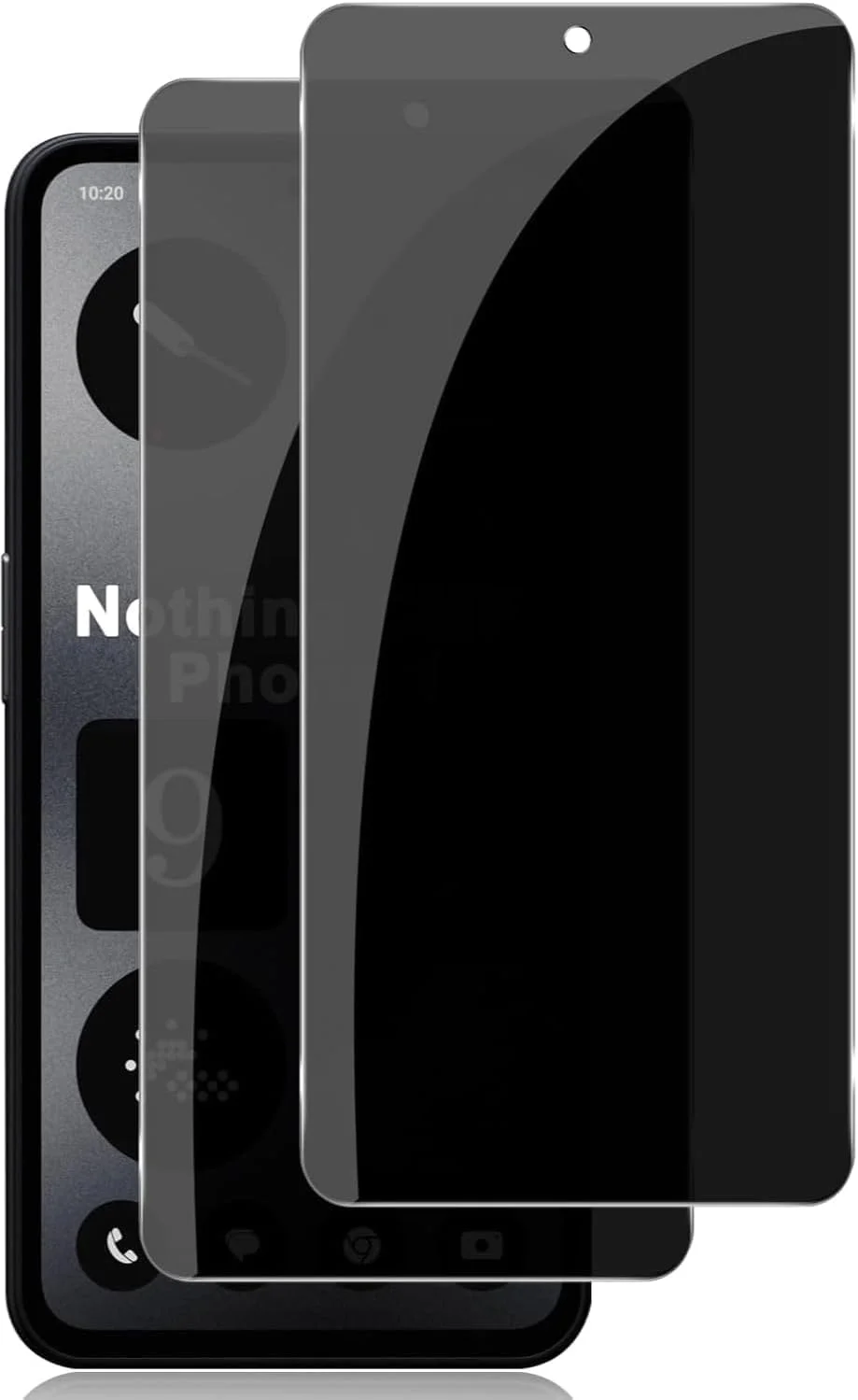 محافظ صفحه نمایش حریم خصوصی Gruattreay [بسته 2 عددی] سازگار با گوشی Nothing CMF Phone 1 2024، شیشه حرارت دیده با پوشش کامل، سختی 9H، شیشه حرارت دیده ضد جاسوسی برای Nothing CMF Phone 1