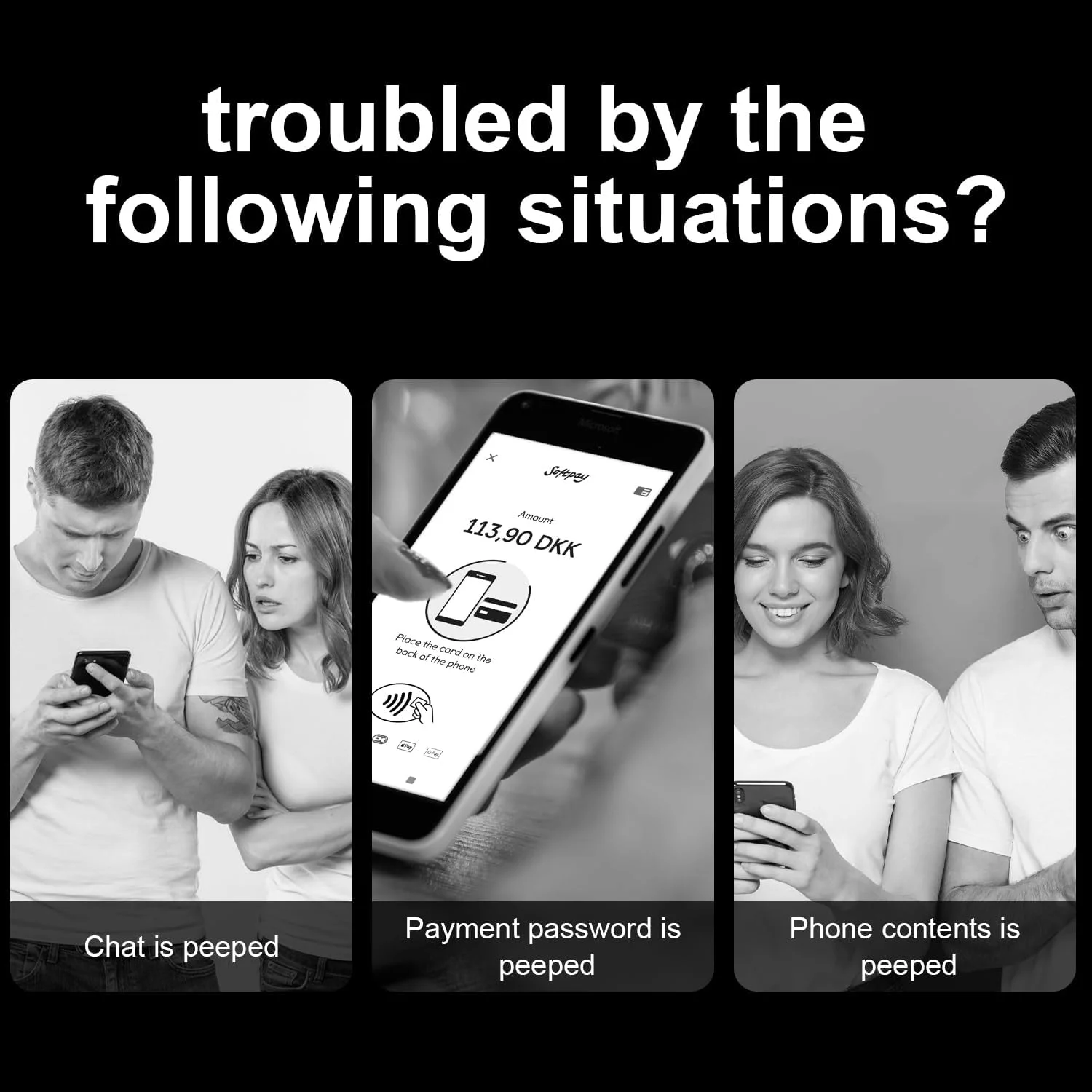 محافظ صفحه نمایش حریم خصوصی Holilo برای Nothing Phone 3A، شیشه حرارت دیده، بسته 2 عددی محافظ صفحه نمایش ضد جاسوسی لبه مشکی