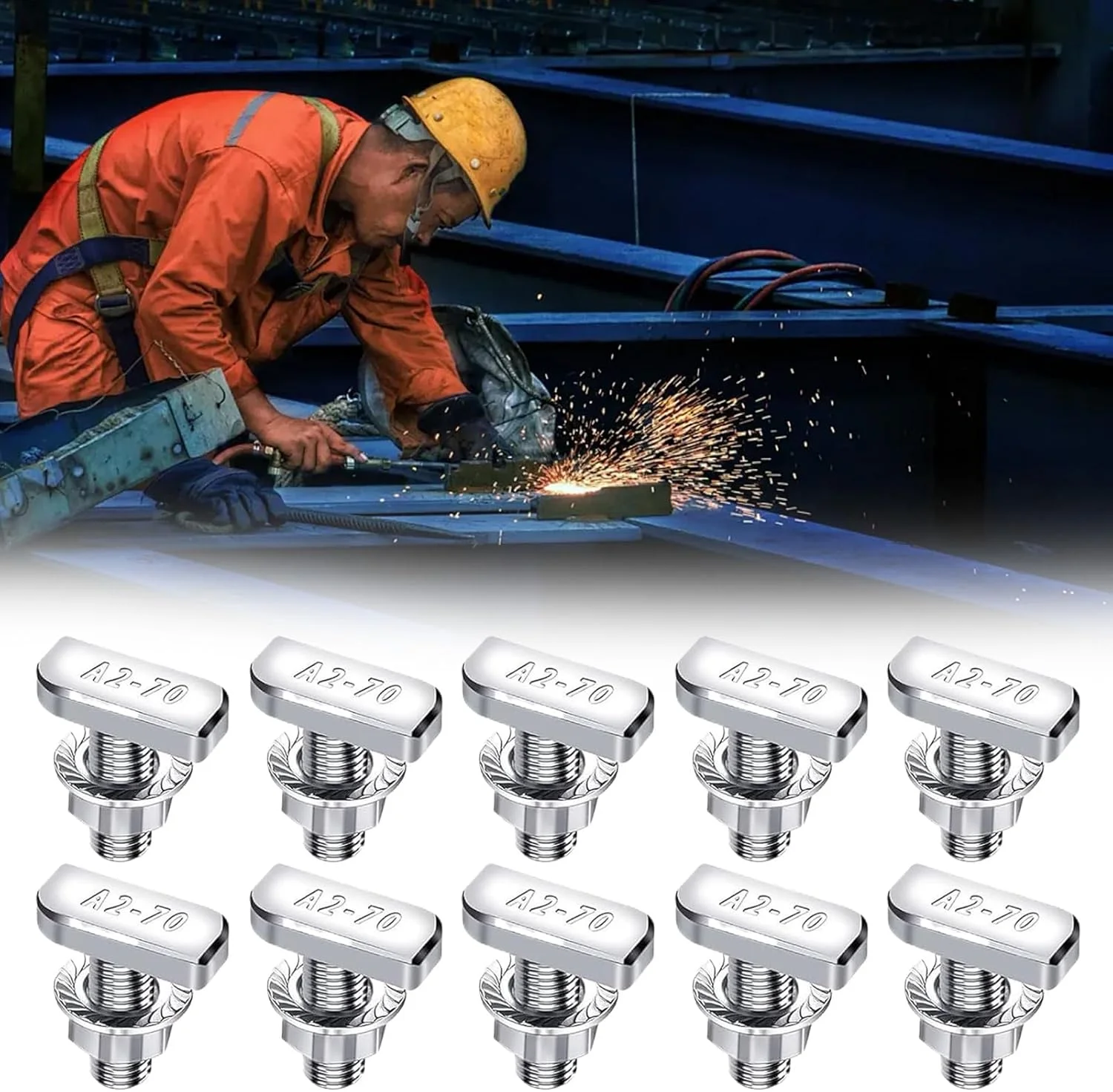 پیچ های تی اسلات، مجموعه مهره های پیچ کشویی سر چکش تی اسلات | پیچ دقیق و لغزنده صاف برای نصب و نگهداری سیستم قفسه سقف خودرو و میز کار پیچ های تی اسلات، مجموعه مهره های پیچ کشویی سر چکش تی اسلات | پیچ دقیق و لغزنده صاف برای نصب و نگهداری سیستم قفسه سقف خودرو و میز کار