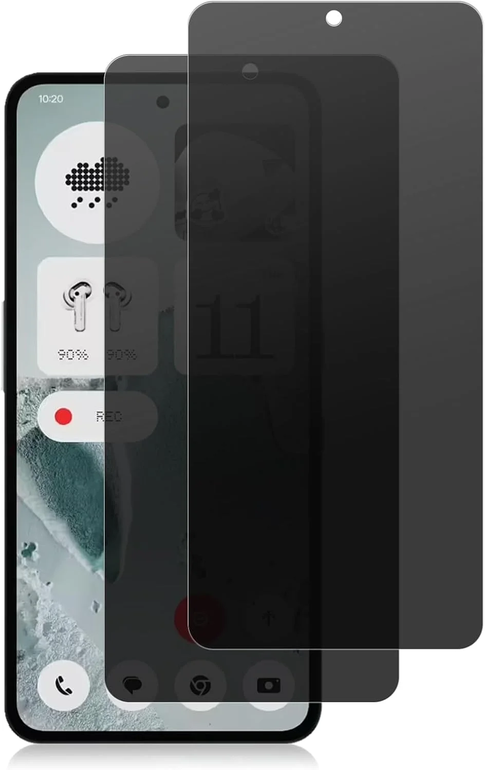 محافظ صفحه نمایش حریم خصوصی شیشه ای حرارت دیده HeeYeal، 2 عدد، سازگار با گوشی Nothing CMF Phone 2 Pro 5G، سختی 9H، ضد دید زدن