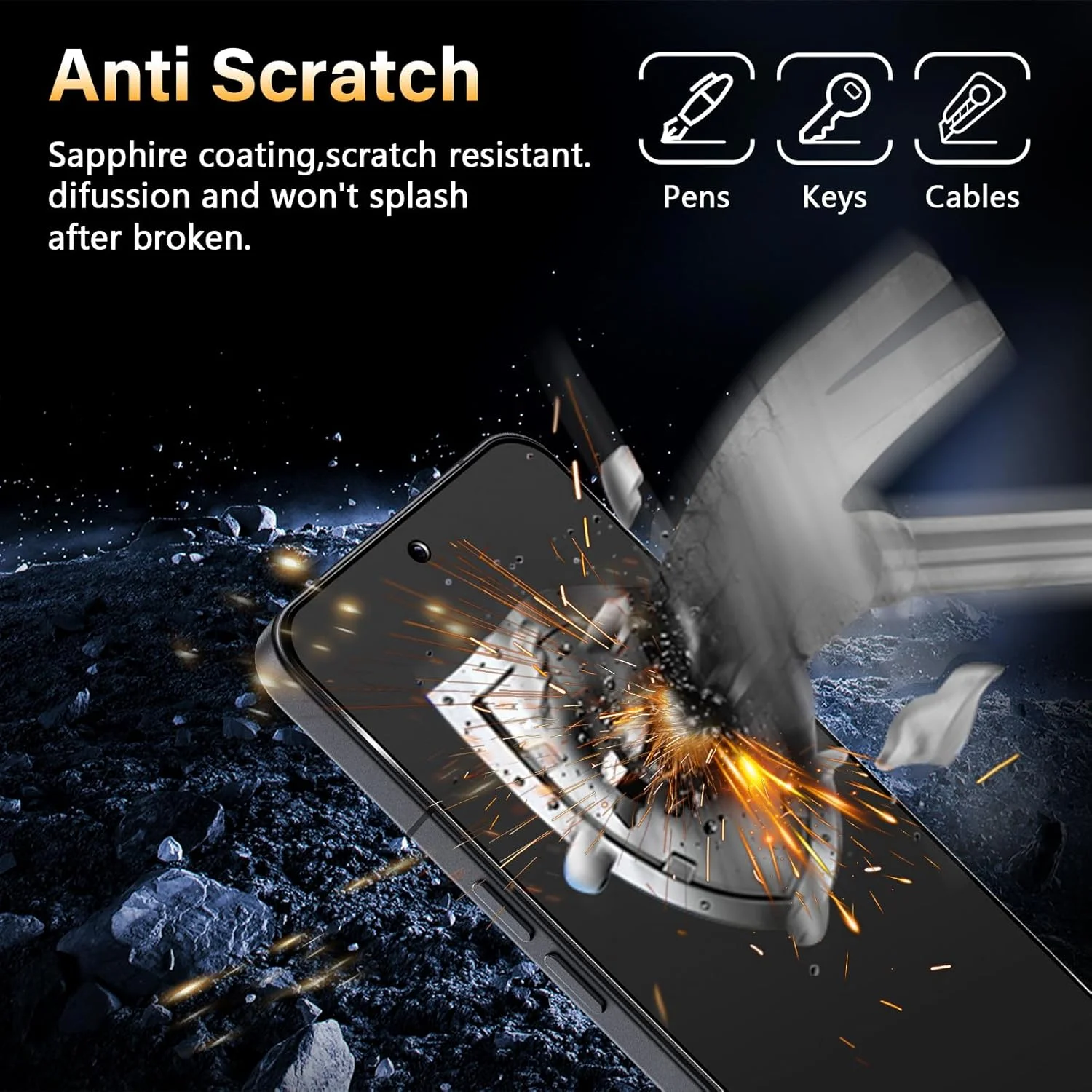 محافظ صفحه نمایش مات فول کاور Funrae برای Nothing Phone (3) [2 عدد]، شیشه حرارت دیده مات ضد خش با سختی 9H، محافظ صفحه نمایش مات ضد اثر انگشت و ضد تابش