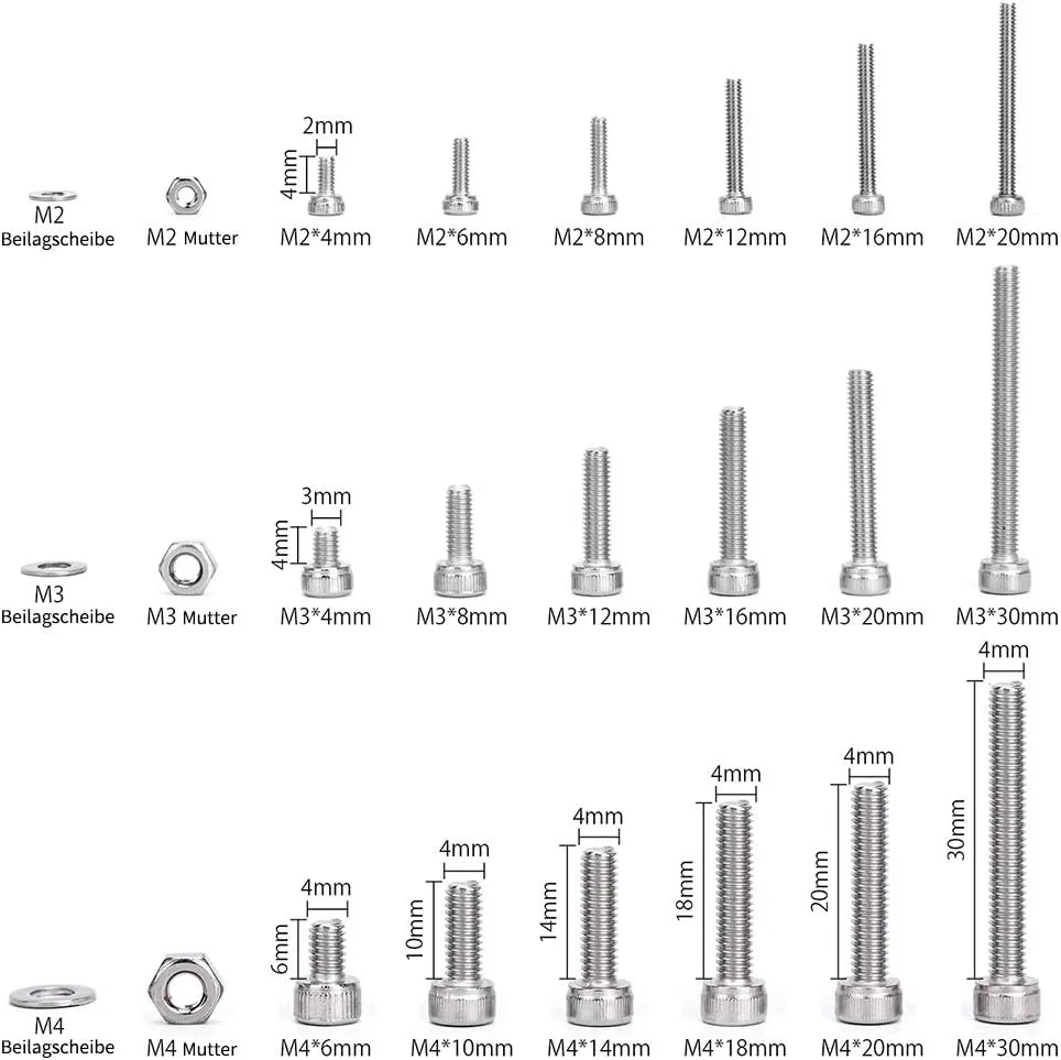 ویگرو بسته 1080 عددی پیچ استوانه ای M2 M3 M4 با سوکت شش گوش، مجموعه پیچ های رزوه ای به همراه مهره، واشر و آچار آلن ساخته شده از فولاد ضد زنگ در جعبه نگهداری ویگرو بسته 1080 عددی پیچ استوانه ای M2 M3 M4 با سوکت شش گوش، مجموعه پیچ های رزوه ای به همراه مهره، واشر و آچار آلن ساخته شده از فولاد ضد زنگ در جعبه نگهداری
