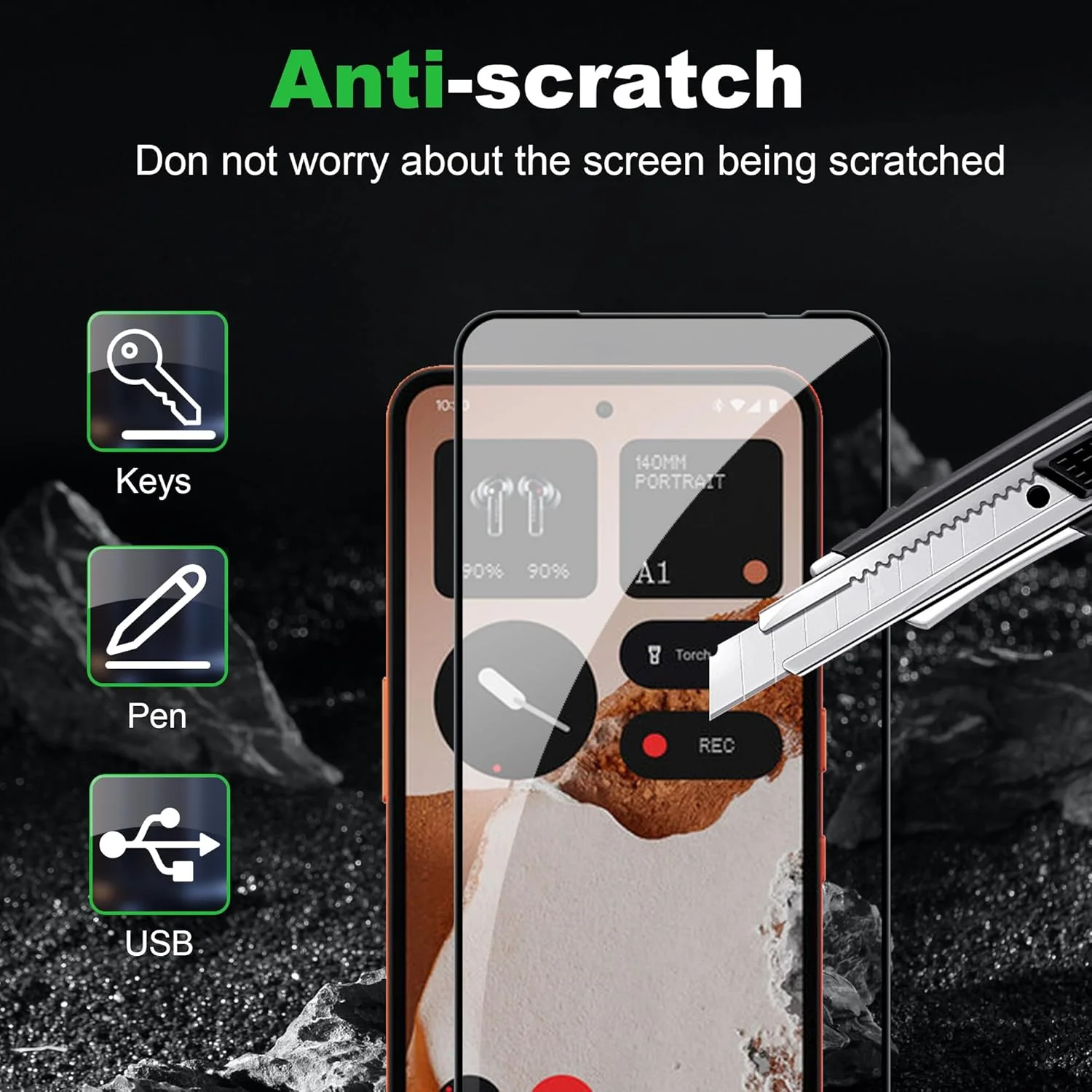 محافظ صفحه نمایش شیشه ای حرارت دیده Rojeuinn برای CMF Phone 2 Pro 5G / Nothing Phone 3A، بسته 2 عددی، محافظ صفحه نمایش ضد خش با سختی 9H، محافظ صفحه نمایش HD