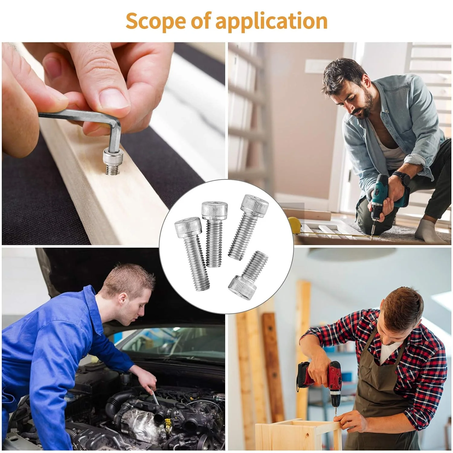 مجموعه 650 عددی پیچ آلن ویگرو M2 M3 M4 M5 M6 از جنس استیل ضد زنگ 304، پیچ های استوانه ای تمام رزوه با مهره و واشر در جعبه تقسیم مجموعه 650 عددی پیچ آلن ویگرو M2 M3 M4 M5 M6 از جنس استیل ضد زنگ 304، پیچ های استوانه ای تمام رزوه با مهره و واشر در جعبه تقسیم