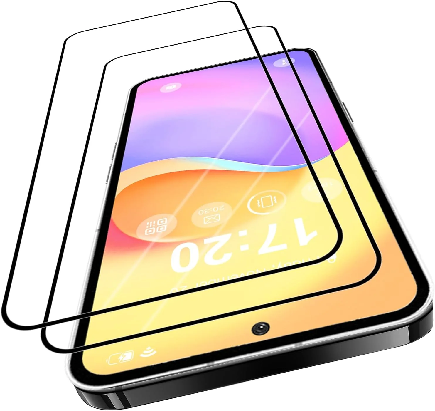 محافظ صفحه نمایش شیشه ای حرارت دیده VideoSecu، بسته 2 عددی، برای گوشی ناتینگ فون (2)، محافظ صفحه نمایش شیشه ای حرارت دیده با سختی 9H، بدون حباب، HD - دقت لمسی 100٪، مقاوم در برابر خراش