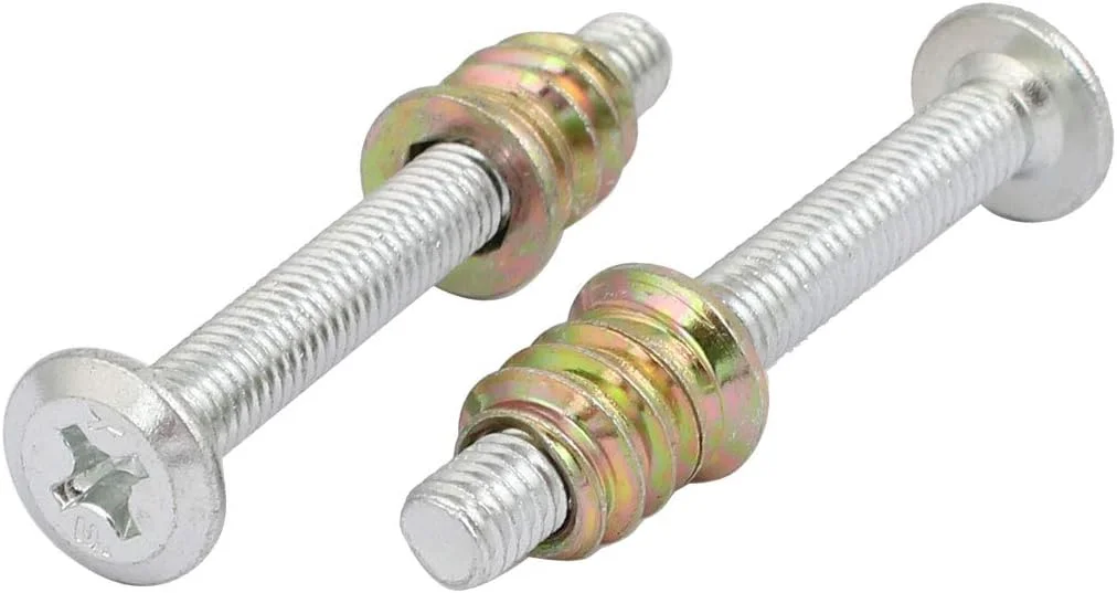 Aexit 5 عدد اتصالات اتصال دهنده مبلمان چوبی M6x50 میلی متر برای پیچ فیلیپس با مهره درج Aexit 5 عدد اتصالات اتصال دهنده مبلمان چوبی M6x50 میلی متر برای پیچ فیلیپس با مهره درج