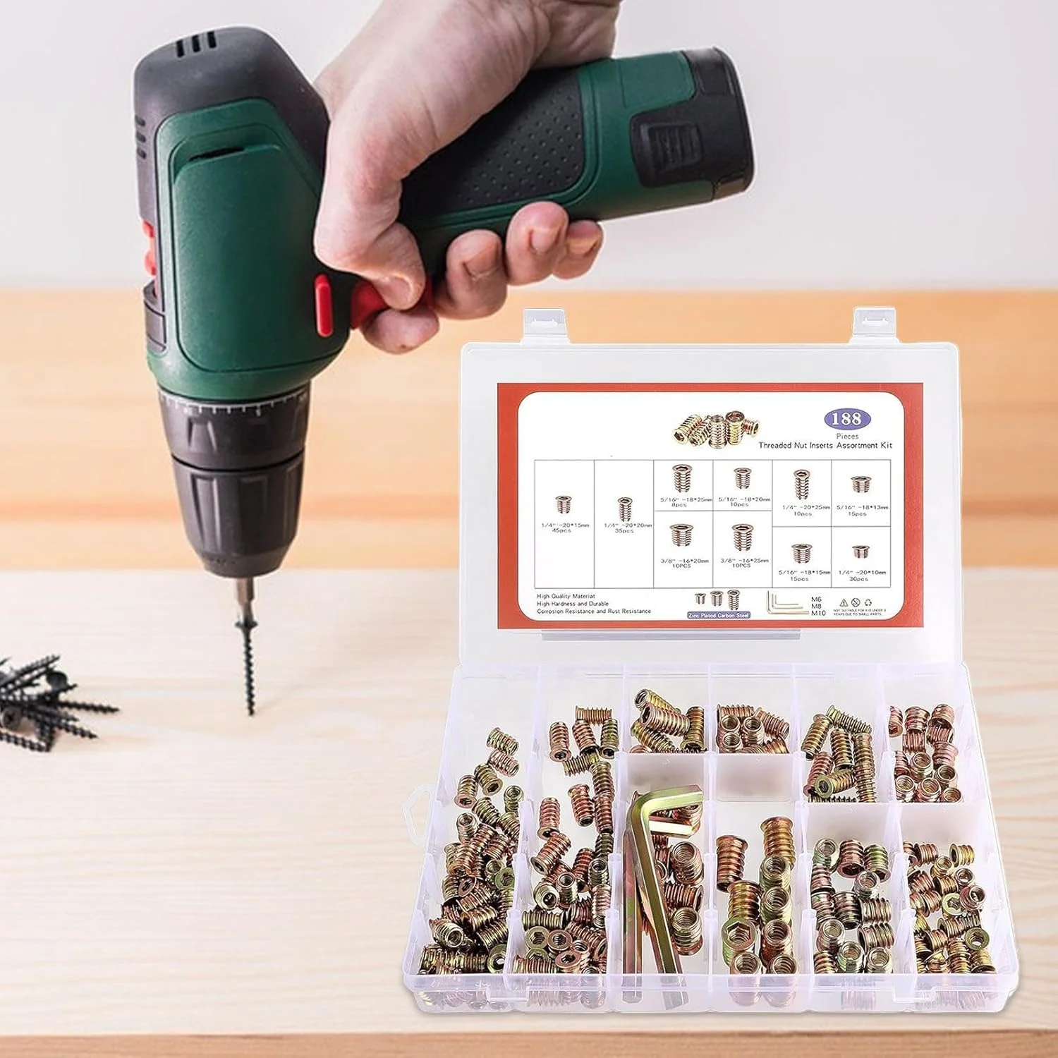 مجموعه مهره های سوکت شش گوش | کیت مهره های شش گوش سوکت برای خانه - سخت افزار خانگی، مجموعه بست پیچ و مهره با آچار شش گوش برای چوب، تخته سه لایی، تخته فیبر مجموعه مهره های سوکت شش گوش | کیت مهره های شش گوش سوکت برای خانه - سخت افزار خانگی، مجموعه بست پیچ و مهره با آچار شش گوش برای چوب، تخته سه لایی، تخته فیبر