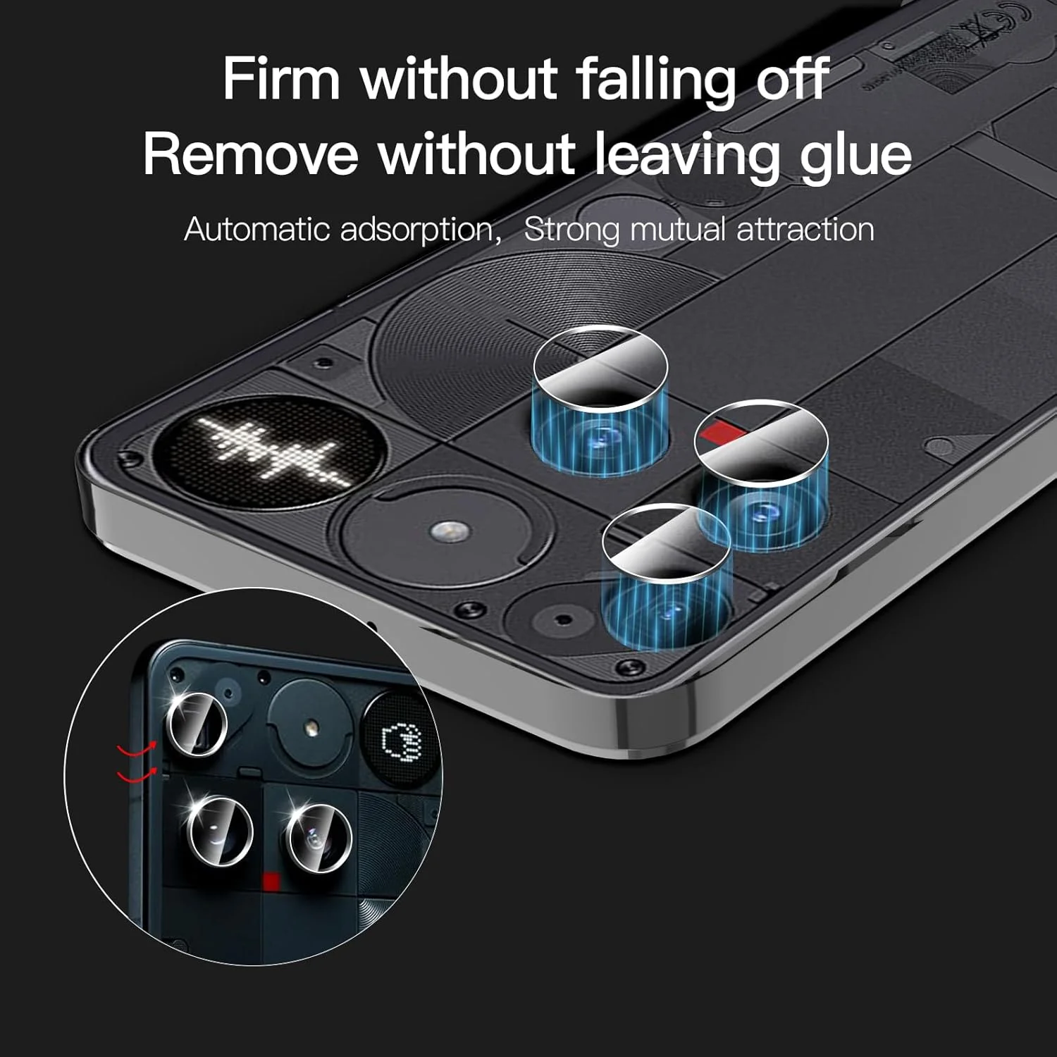 محافظ صفحه نمایش 2 عددی Anoowkoa برای Nothing Phone 3 2025 (مناسب برای Nothing Phone 3a نیست) و محافظ لنز دوربین شیشه ای حرارت دیده 2 عددی. سختی 9H. پشتیبانی از باز کردن قفل با اثر انگشت بدون حباب. نصب آسان