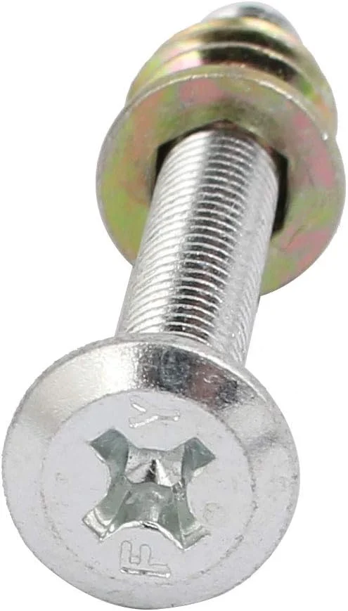 Aexit 5 عدد اتصالات اتصال دهنده مبلمان چوبی M6x50 میلی متر برای پیچ فیلیپس با مهره درج Aexit 5 عدد اتصالات اتصال دهنده مبلمان چوبی M6x50 میلی متر برای پیچ فیلیپس با مهره درج