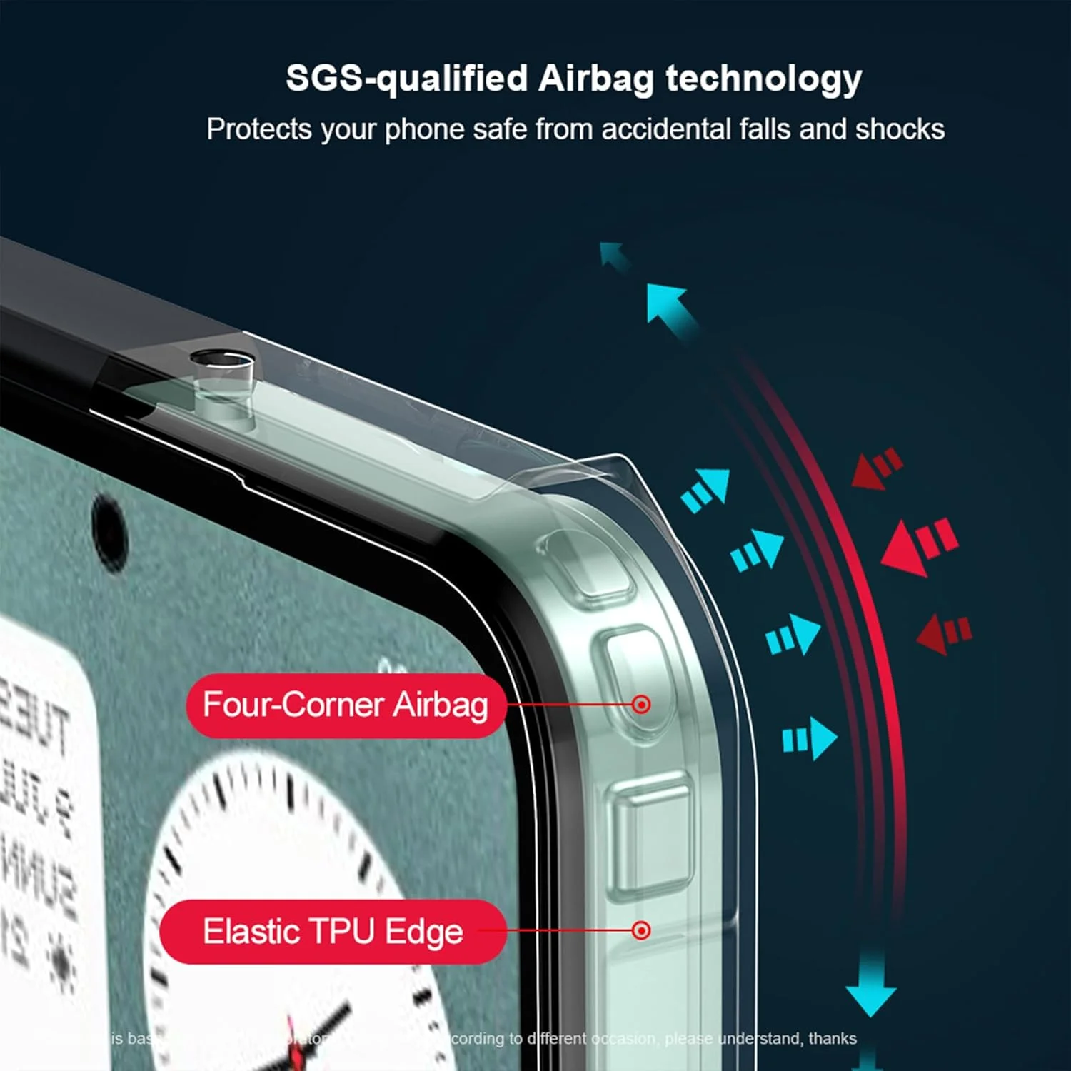 کاور محافظ شفاف Guizzcg برای گوشی Nothing CMF Phone 1، کاور فوق‌العاده نازک، بامپر TPU نرم + پشت شفاف اکریلیک، دارای ایربگ‌های درجه نظامی، مقاوم در برابر ضربه و سقوط، مشکی