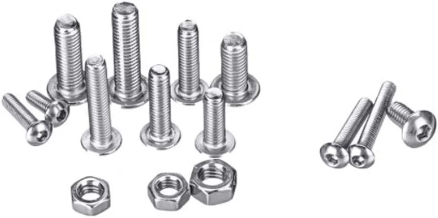 مجموعه پیچ و مهره 500 عددی NUZAMAS M3 M4 M5 استیل ضد زنگ 304، سر دکمه ای، پیچ های سوکت شش گوش، مجموعه اتصالات، به همراه آچار مجموعه پیچ و مهره 500 عددی NUZAMAS M3 M4 M5 استیل ضد زنگ 304، سر دکمه ای، پیچ های سوکت شش گوش، مجموعه اتصالات، به همراه آچار
