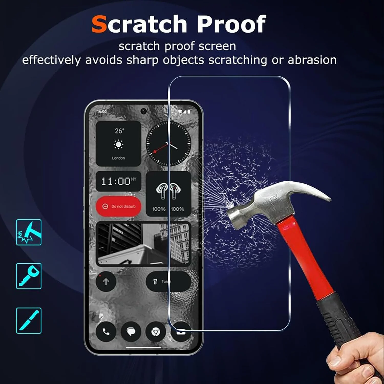 کاور گوشی پاچن (1+2 عددی) سازگار با کاور گوشی ناتینگ فون 2A و (2 عددی) محافظ صفحه نمایش شیشه ای تمپرد، کاور نرم و شفاف TPU (مشکی) (مشکی)