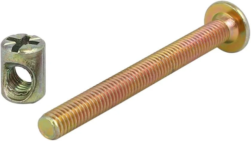 پیچ و مهره اتصال مبلمان سر گرد M6x60mm با سوکت شش گوش، 12 ست پیچ و مهره اتصال مبلمان سر گرد M6x60mm با سوکت شش گوش، 12 ست