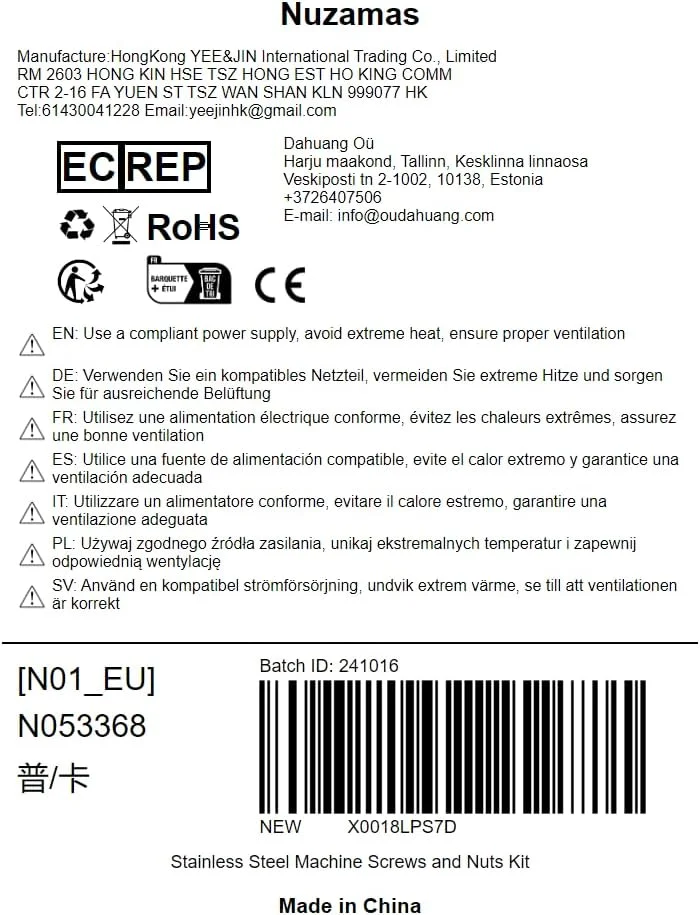 مجموعه پیچ و مهره 500 عددی NUZAMAS M3 M4 M5 استیل ضد زنگ 304، سر دکمه ای، پیچ های سوکت شش گوش، مجموعه اتصالات، به همراه آچار مجموعه پیچ و مهره 500 عددی NUZAMAS M3 M4 M5 استیل ضد زنگ 304، سر دکمه ای، پیچ های سوکت شش گوش، مجموعه اتصالات، به همراه آچار