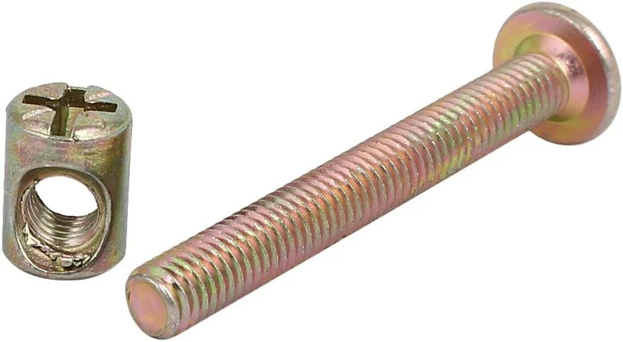 Aexit پیچ و مهره اتصال مبلمان با سر گرد و سوکت شش گوش M6x50mm به همراه مهره، 8 ست